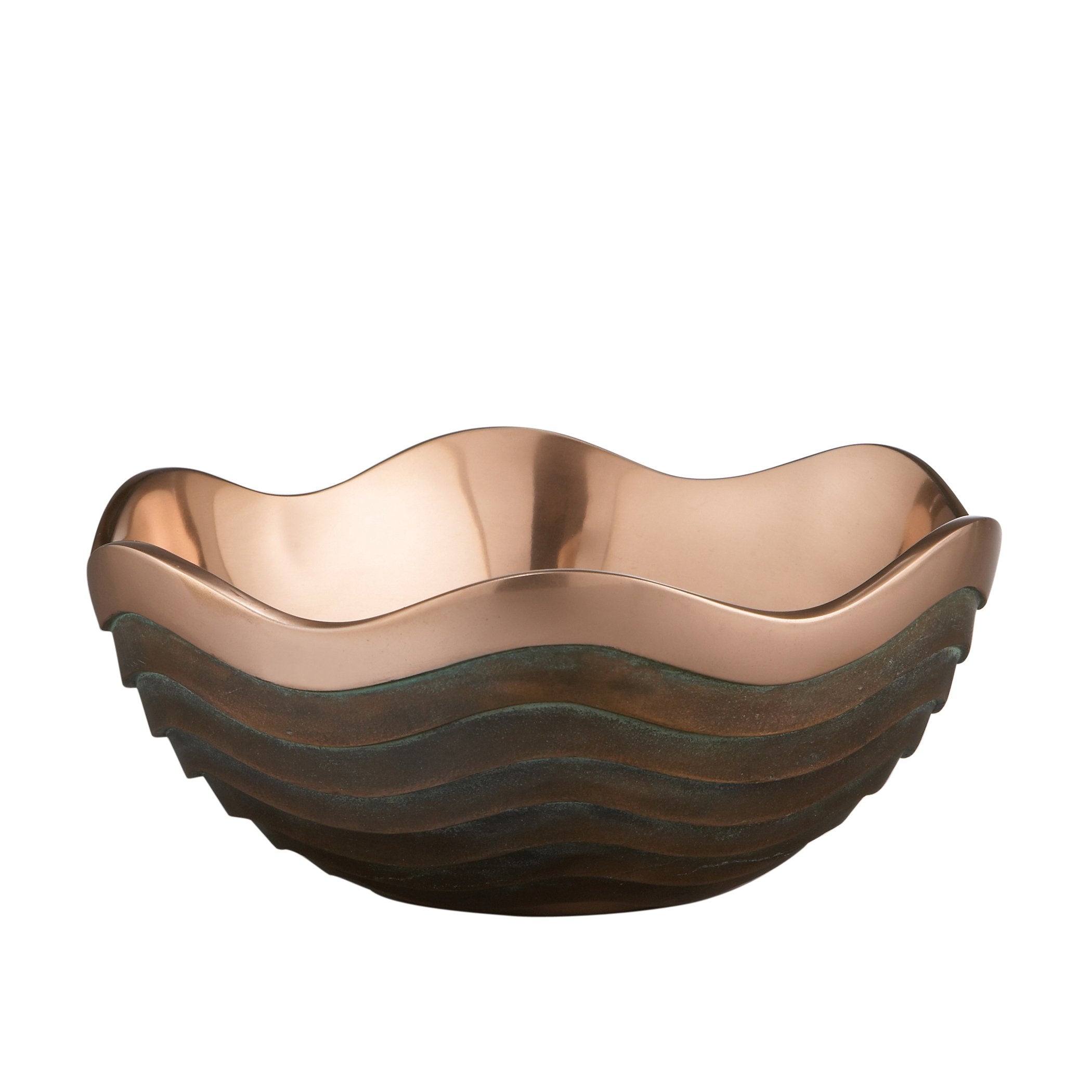 nambe Copper Canyon Bowl | 10-Inch Fruit Bowl for Kitchen Counter, Table, Mantel D  cor | Decorative Scalloped Edge Vegetable Ba