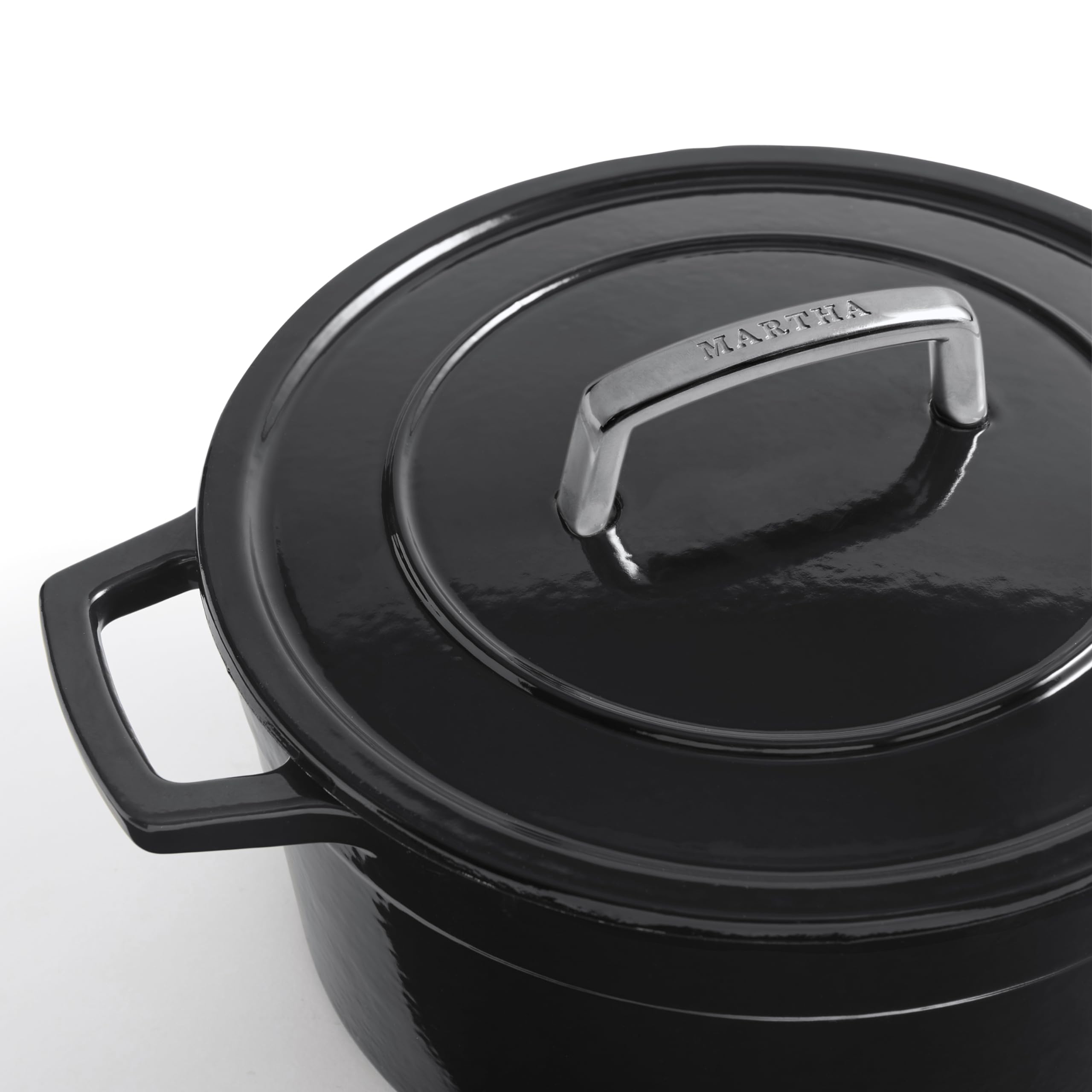 Martha By Martha Stewart 5 Qt Enameled Cast Iron Dutch Oven W/Lid - Obsidian