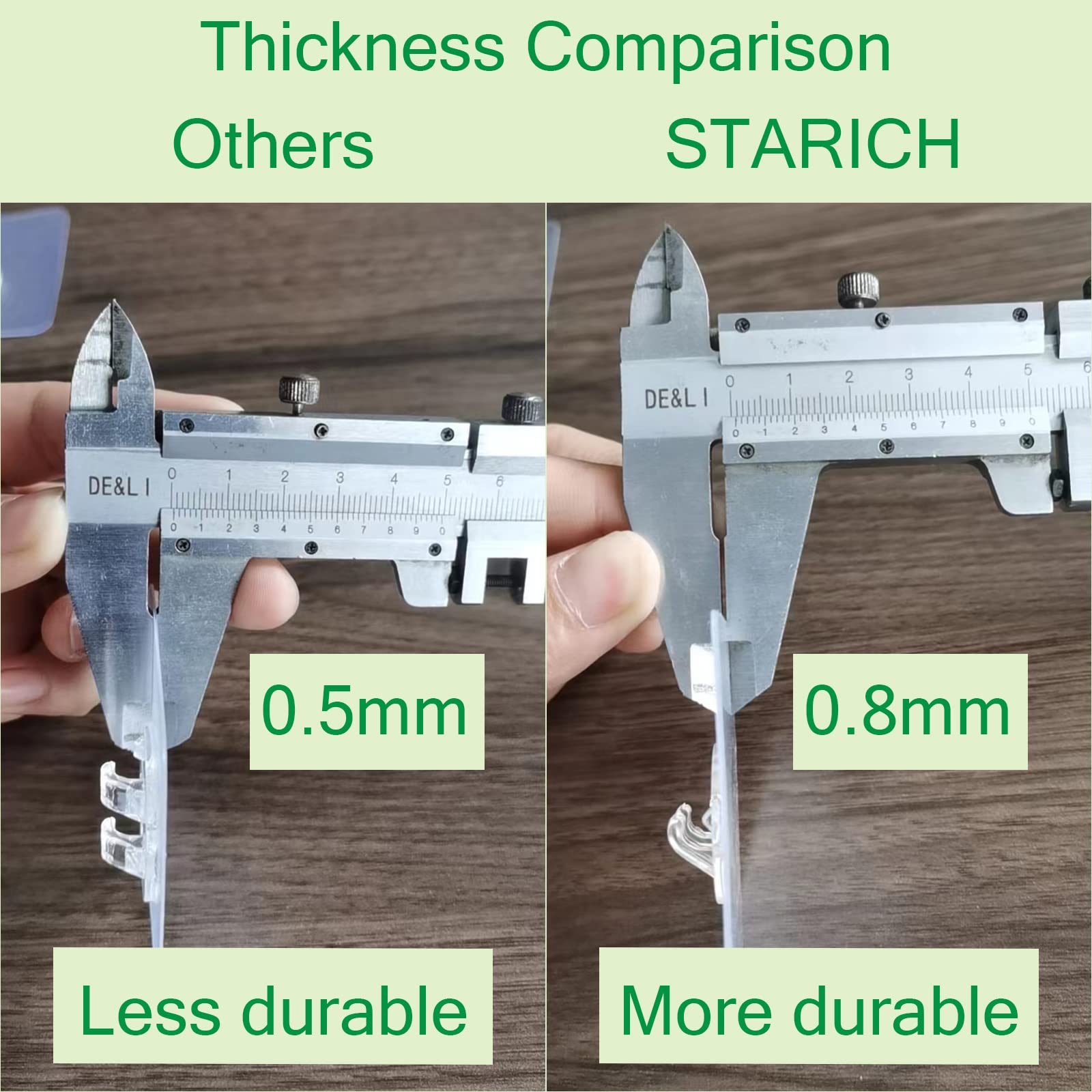 Starich Shower Caddy Adhesive Replacement, Shower Shelf Adhesive, Shower Adhesive Strips, Adhesive Stickers Transparent 2 Hooks