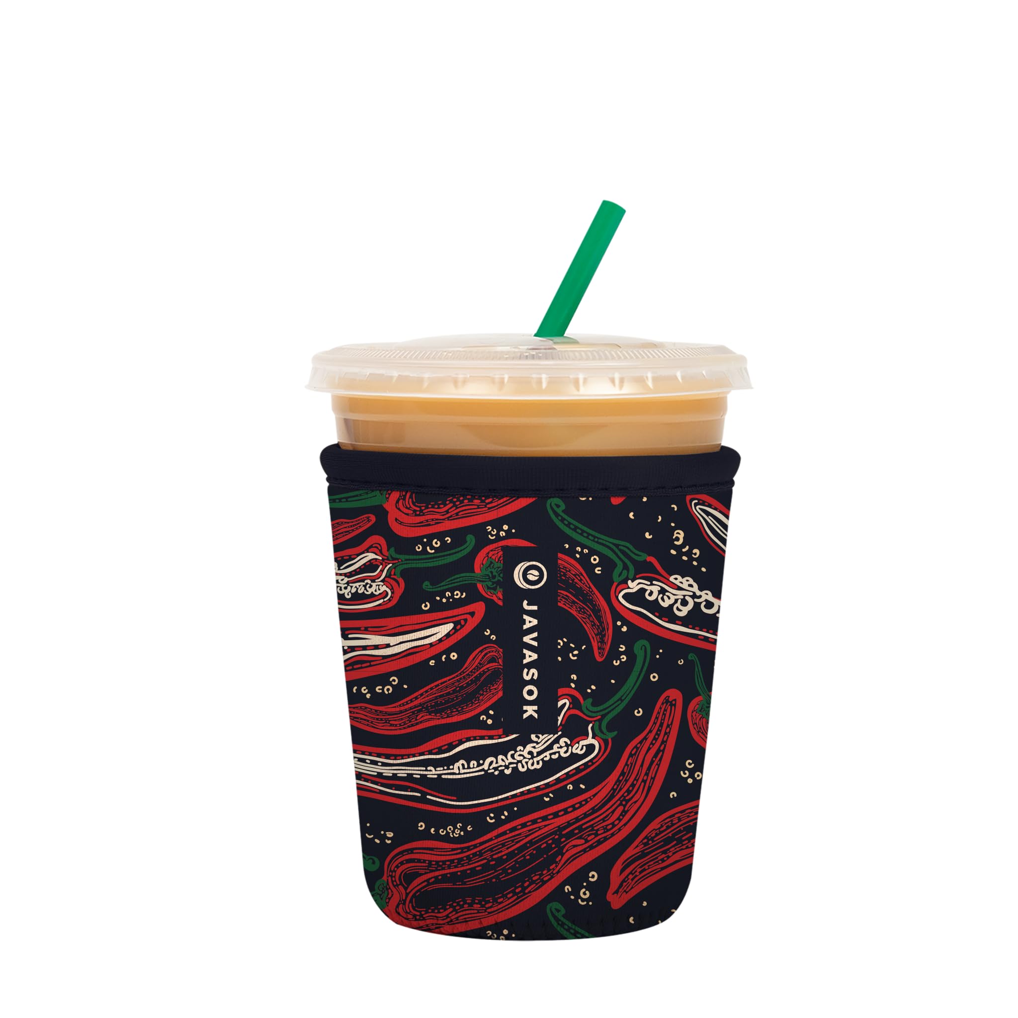 Sok It JavaSok Iced Coffee & Cold Soda Insulated Neoprene Cup Sleeve (Hot Stuff, Small: 16-20oz)