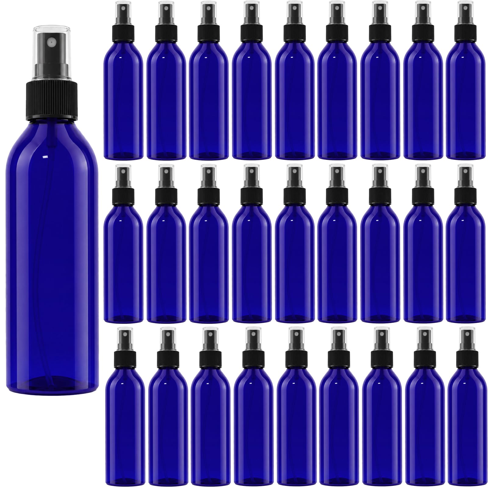 OMISTAR 42 Pcs 8 oz Spray Bottles  Blue Fine Mist Cleaning Bottles, Empty Refillable Atomizer Containers, Portable Leakproof T