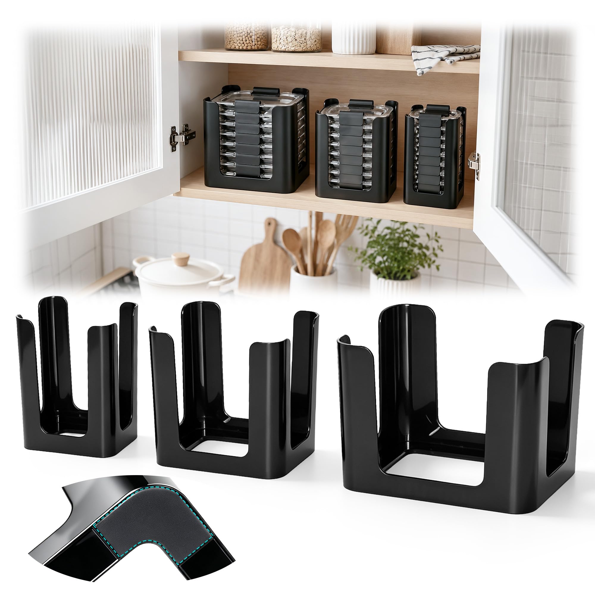 Container Lid Organizer for Rubbermaid Brilliance Rectangular Lids
