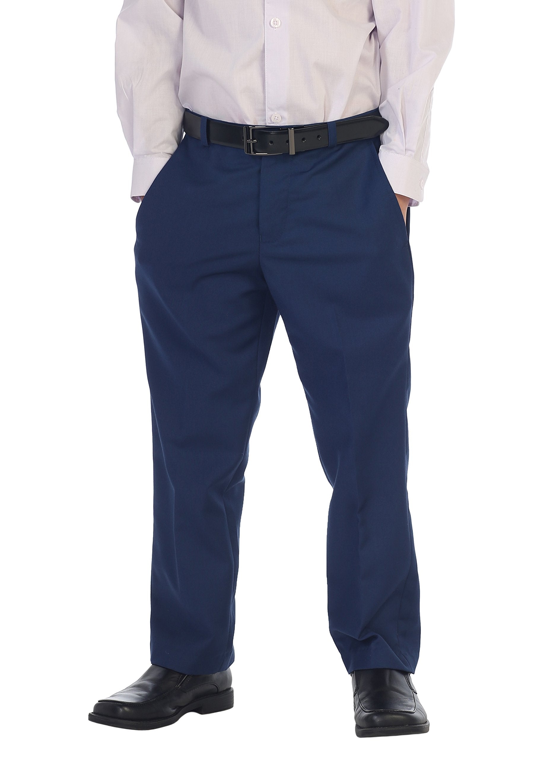 gioberti Boys Flat Front Dress Pants, Royal Blue, 2T