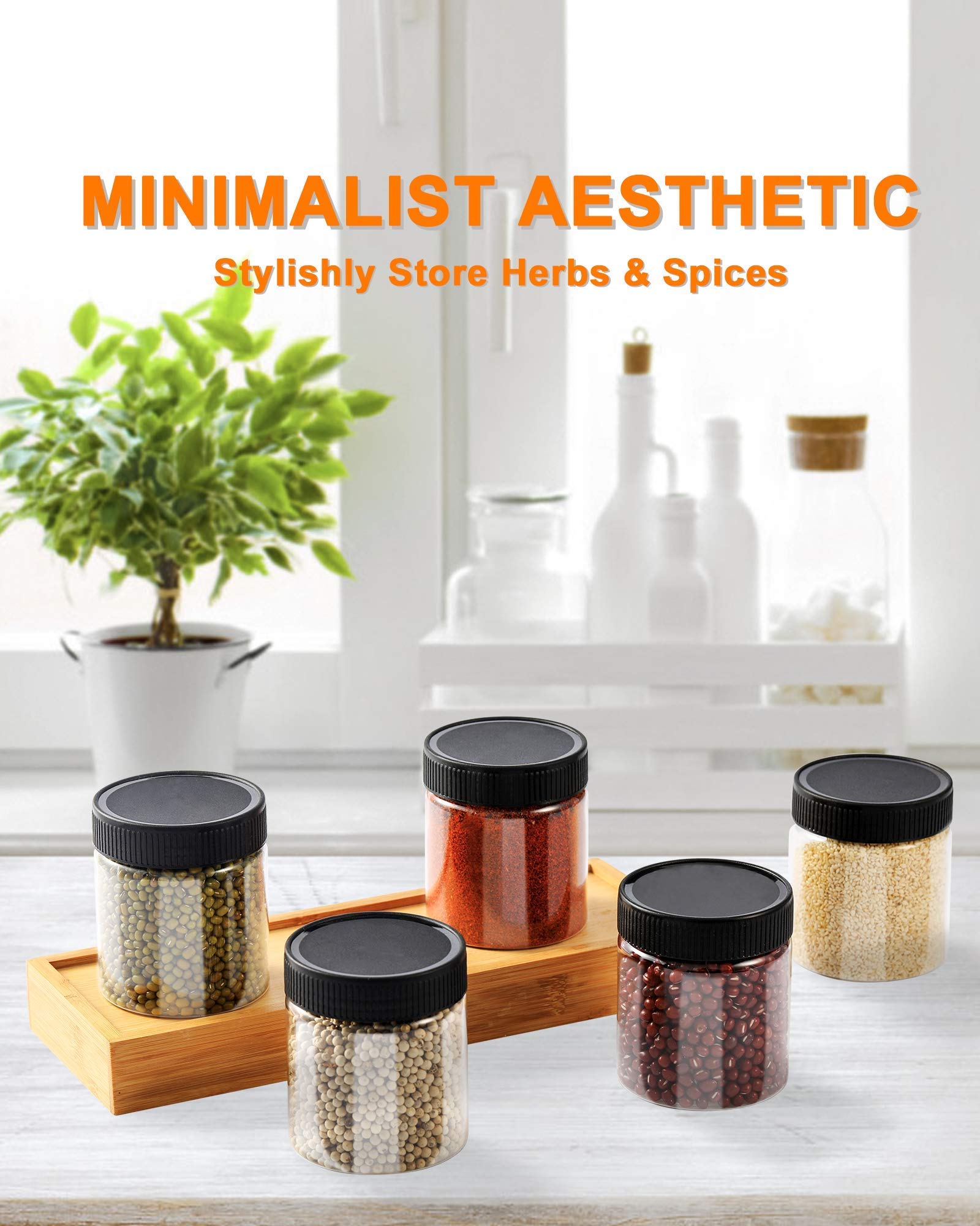 Rainbowtie Plastic Jars With Lids Slime Containers 8Oz-30 Pack-Leakproof Round Plastic Containers For Kitchen Pantry-Ideal For H