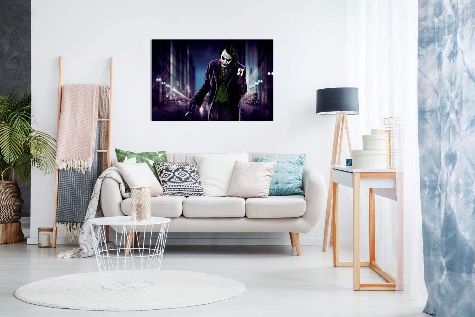 Joker& Card Batman Canvas Wall Art Picture Print (30X20In)