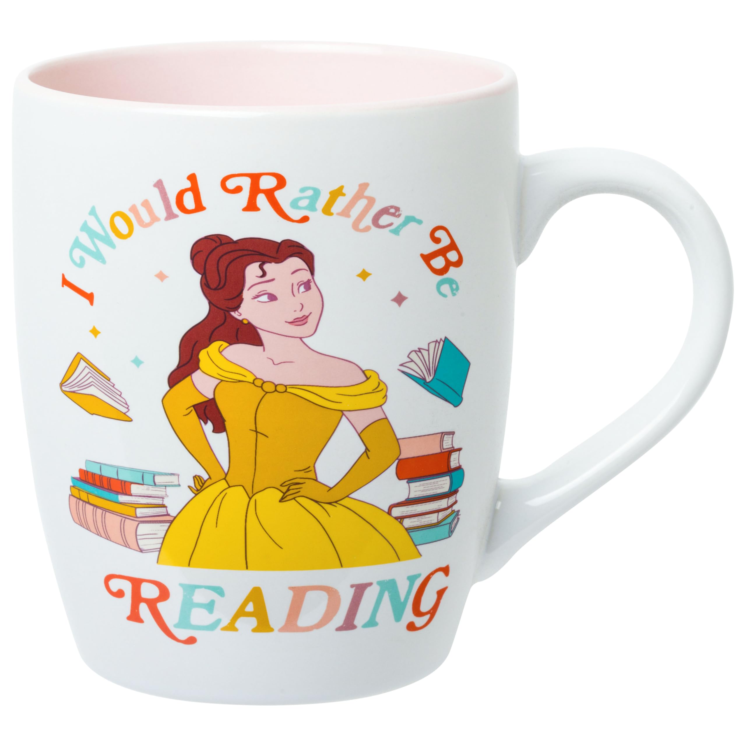 Silver Buffalo Disney Beauty and the Beast Featuring Princess Belle I Would Rather Be Reading Jumbo Ceramic Mug, 25 Ounces