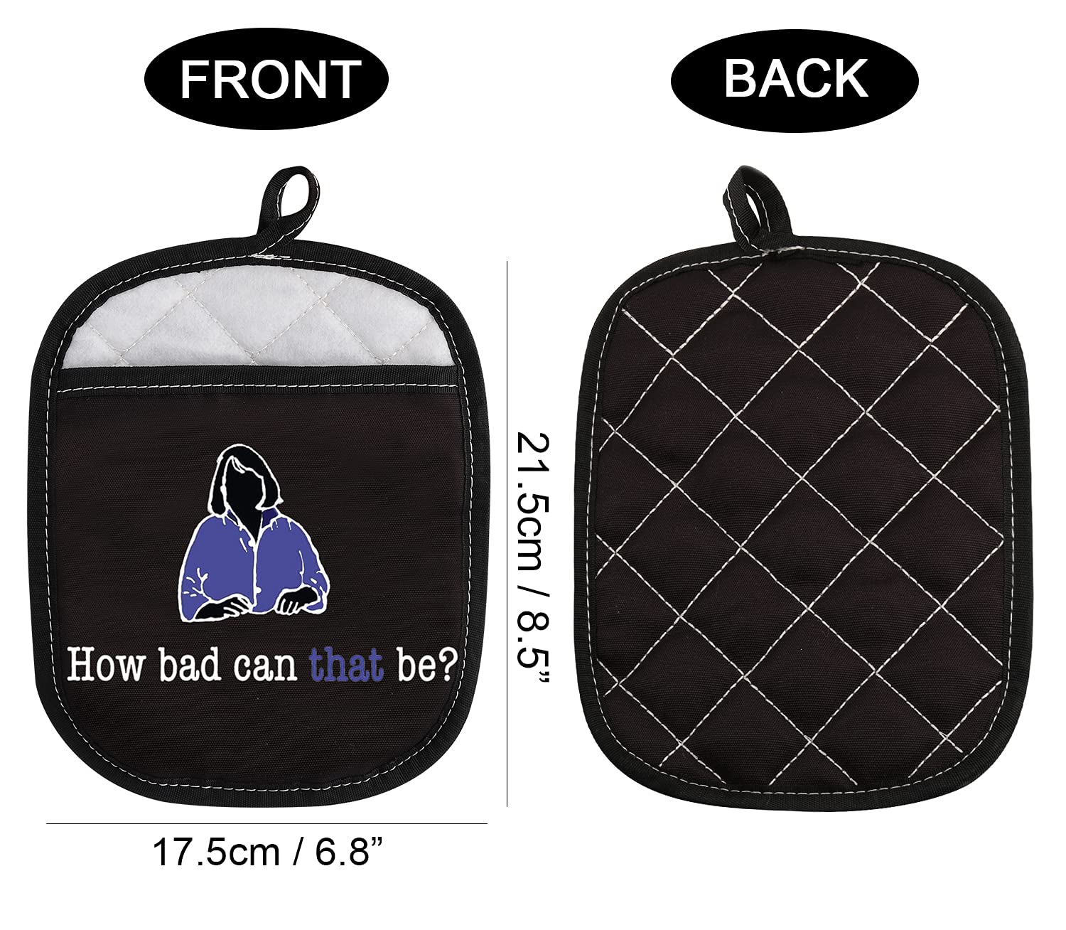 Ina Fans Gift Ina Inspired How Bad Can That Be Baking Oven Pads Pot Holder With Pocket (How Bad Can That Be)