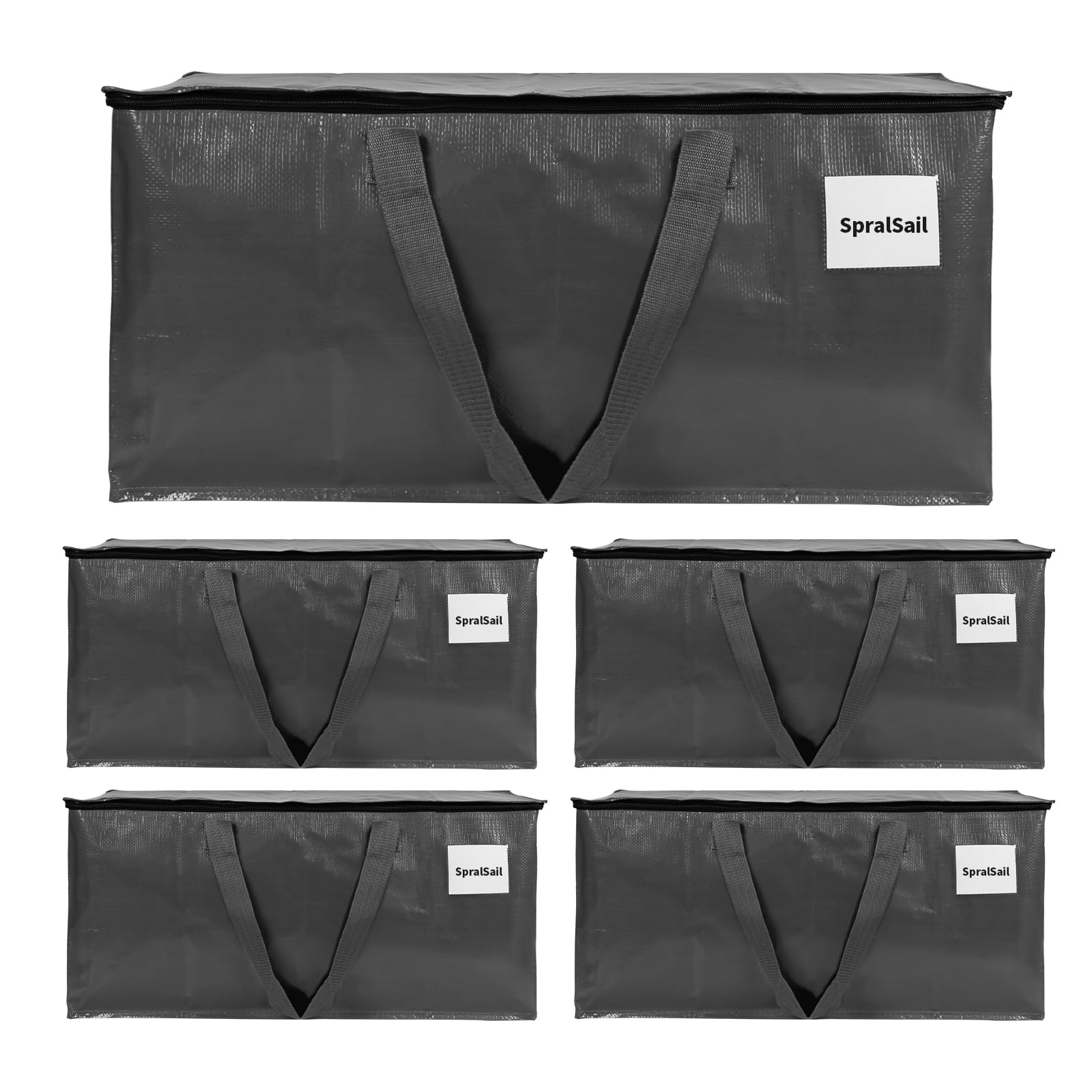 Spralsail Moving Bags, 93L Extra Large Storage Bags With Zippers & Handles, Waterproof Totes For Storage Clothes, Bedding & Blan