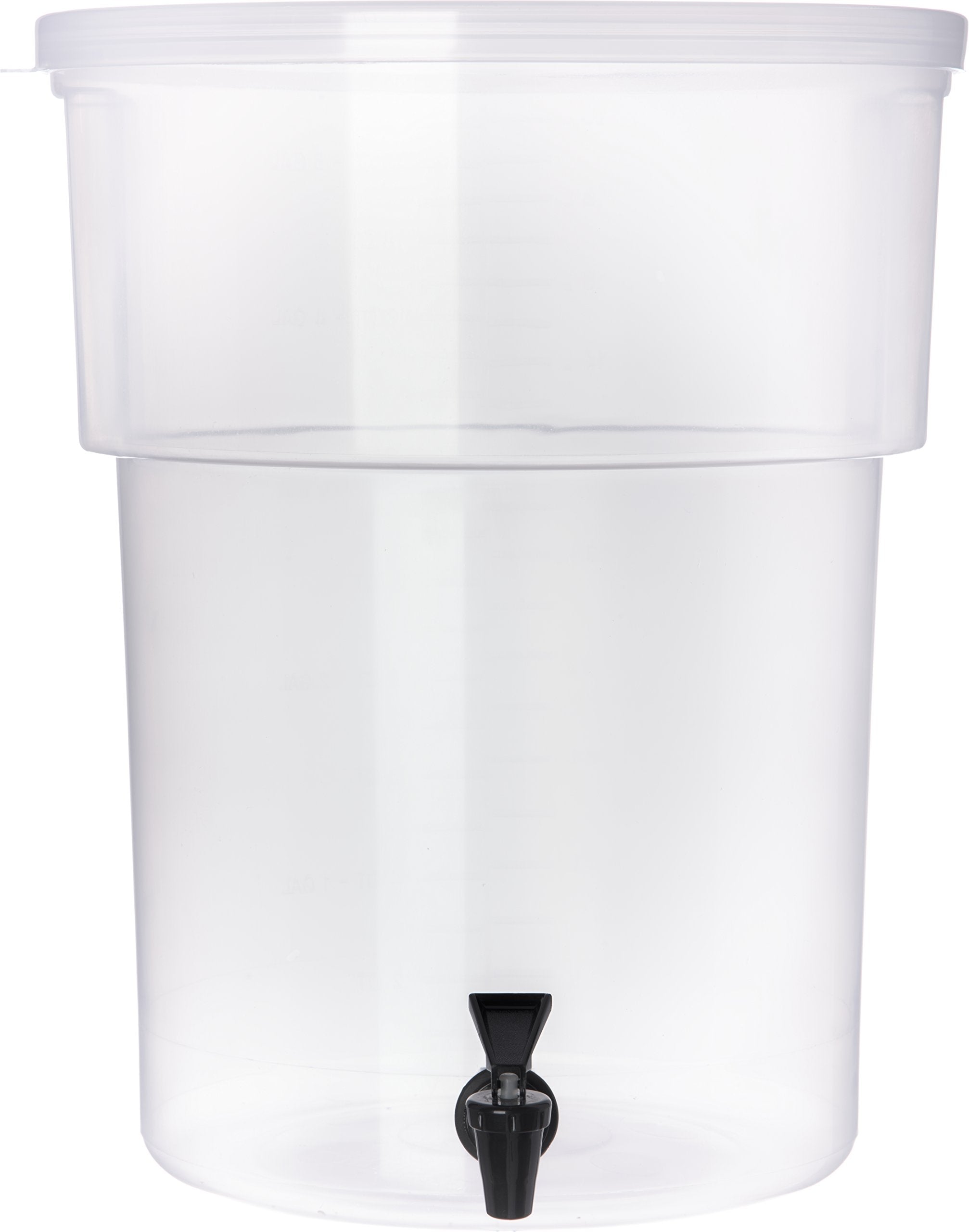 Carlisle FoodService Products Plastic Round Beverage Dispenser  5 Gallons  Translucent