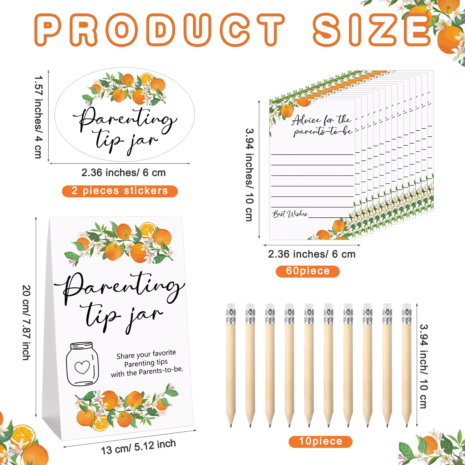 Roowest Baby Shower Games Prizes Advice Baby Shower To Baby Parenting Tip Jar Sign For New Parents 60 Parenting Advice Cards 10