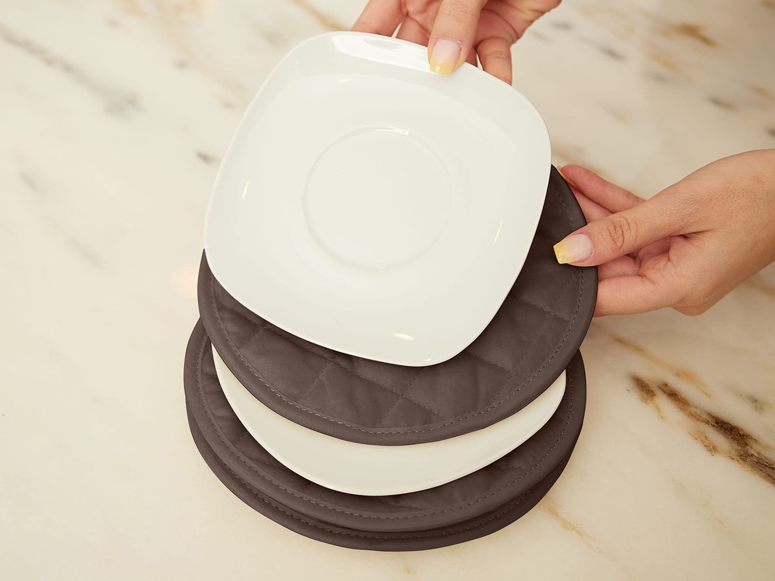 Covermates Keepsakes - Dish Storage - Padded Protection - Id Window - Stain Resistant - Machine Washable - China Storage, Bronze