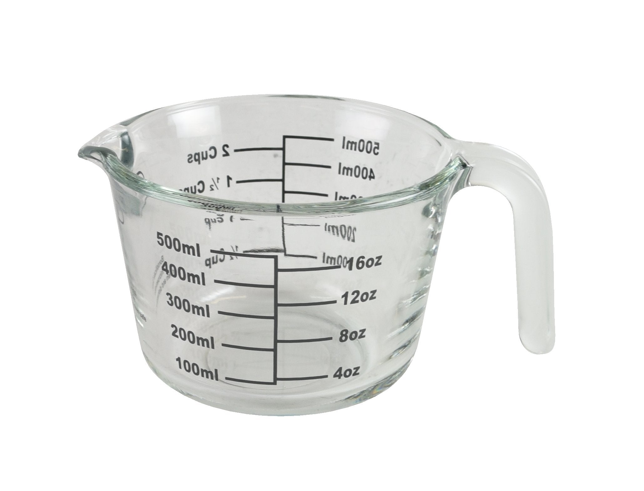 Farberware 2-Cup Borosilicate Glass Wet And Dry Measuring Cup With Oversized Measurements, Clear