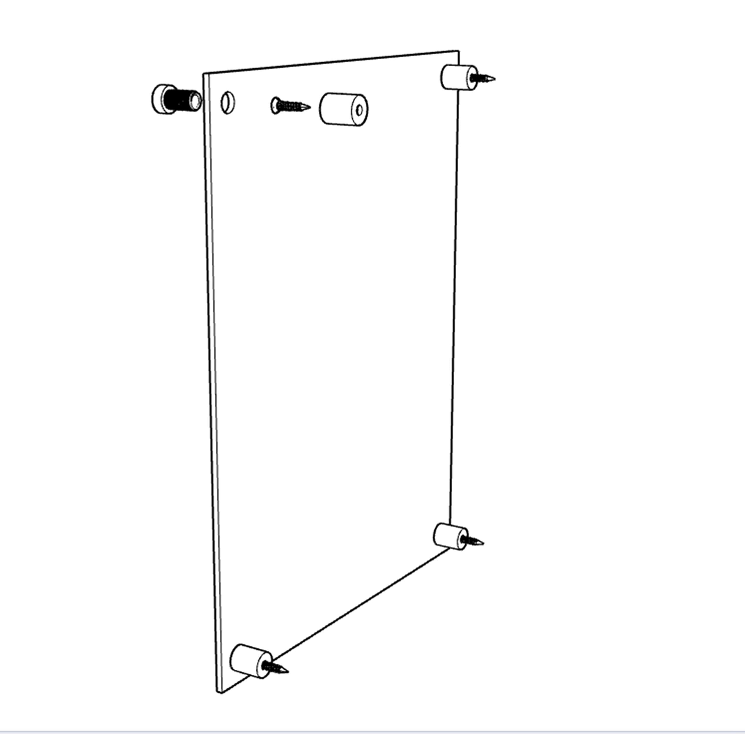 FixtureDisplays Office Name Sign Holder Hotel Room Sign Blank Door Sign Plaque Wall Mount Clear 119886-6 * 6-FBA