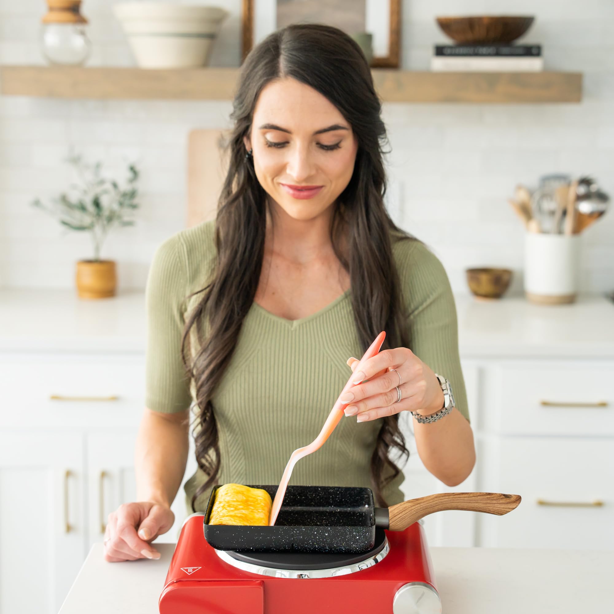 Oleex Tamagoyaki Pan Set - Japanese Omelette Pan With Kitchen Cooking Tools Like Musubi Mold, Spatula & Other Omelet Accessories