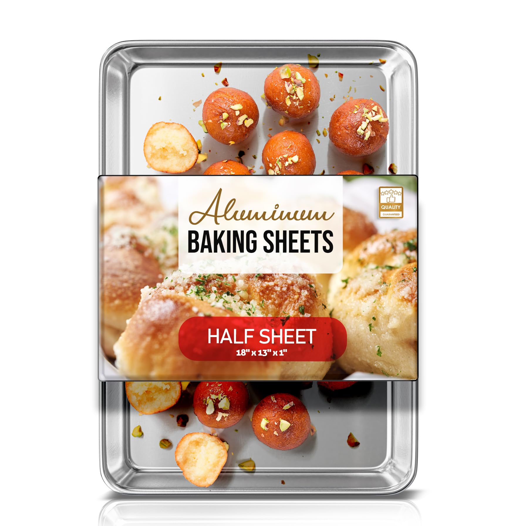 Eatex Aluminum Baking Sheet, Steel Cookie Sheet, 18    x 13    Half Sheet Baking Pan, Warp Resistant Cookie Sheets for Baking No
