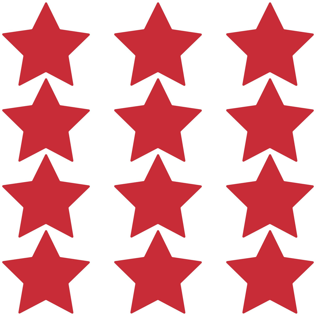 Litemark Removable Matte Finish Red 4 Inch Star Decal Stickers  Great For Floors, Ceilings, Walls, Laptops, And Most Smooth Surf