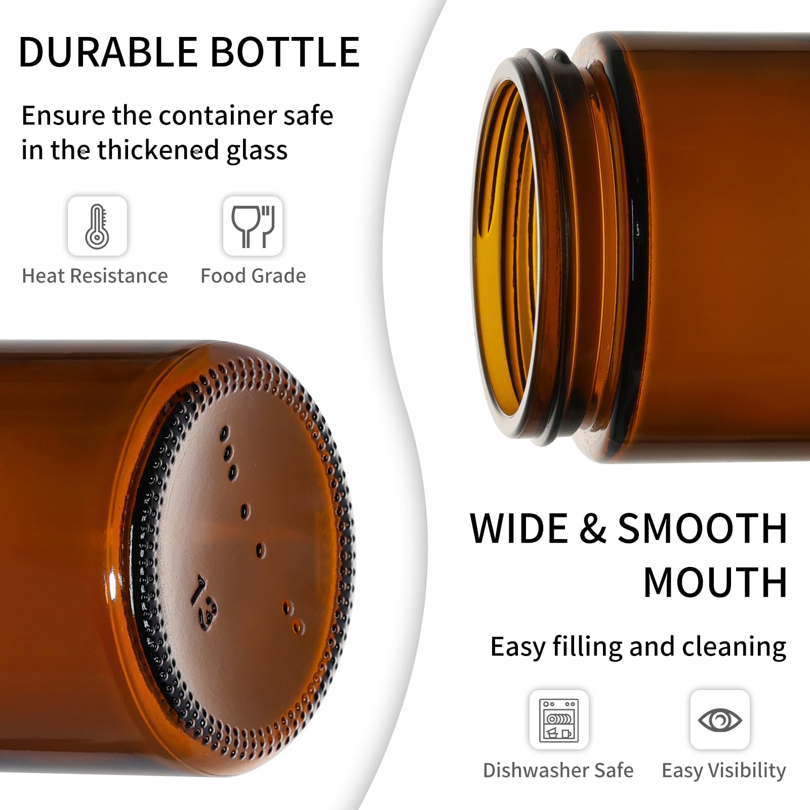 Keywing 4Oz Small Glass Jars With Black Lids, 24 Pack Amber Empty Cosmetic Containers Round Glass Jar With Inner Liners For Loti