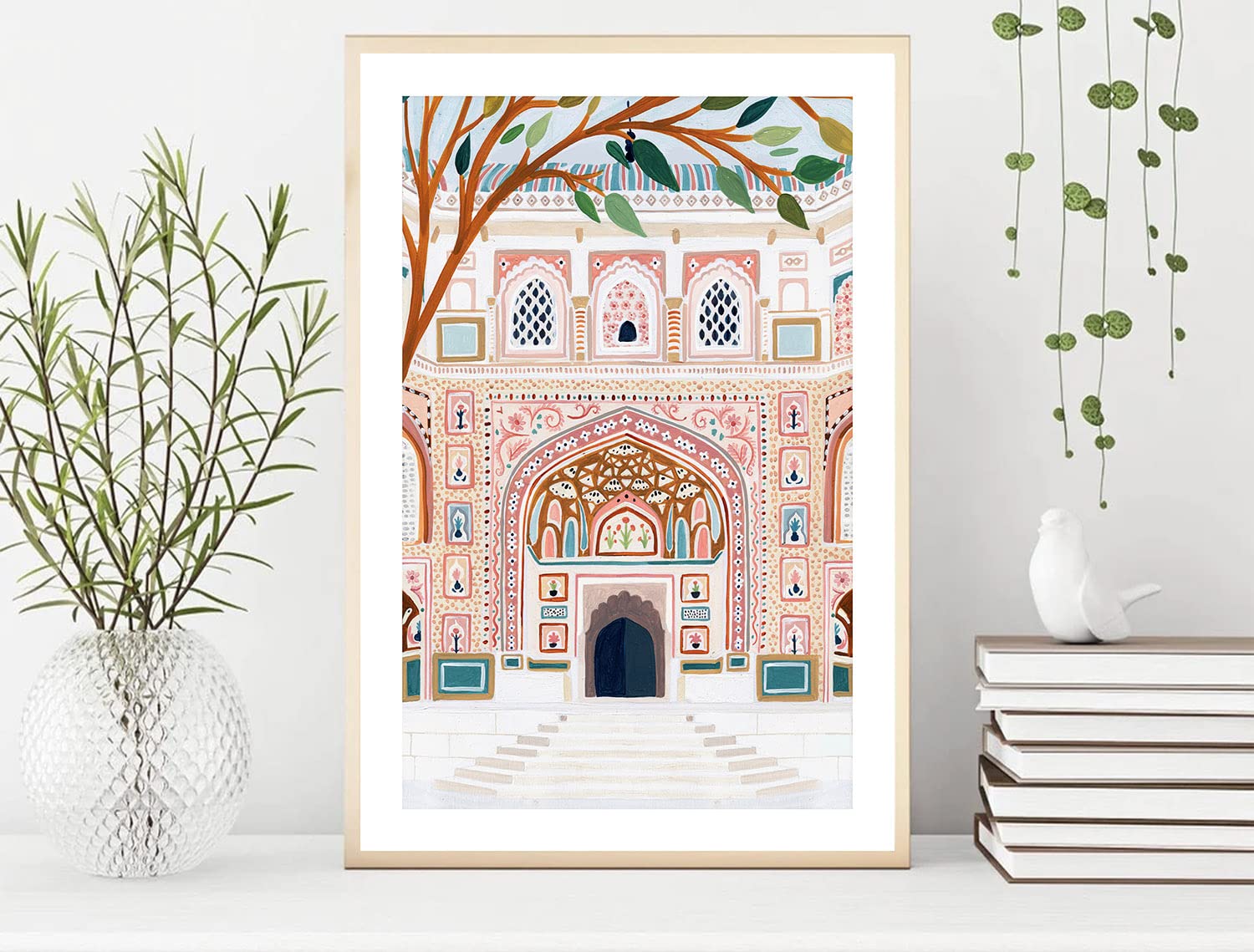 Nationcog Amber Palace Jaipur Art Print, India Art Print, Jaipur Wall Art, Travel Print, Travel Poster, Housewarming Gift, Home
