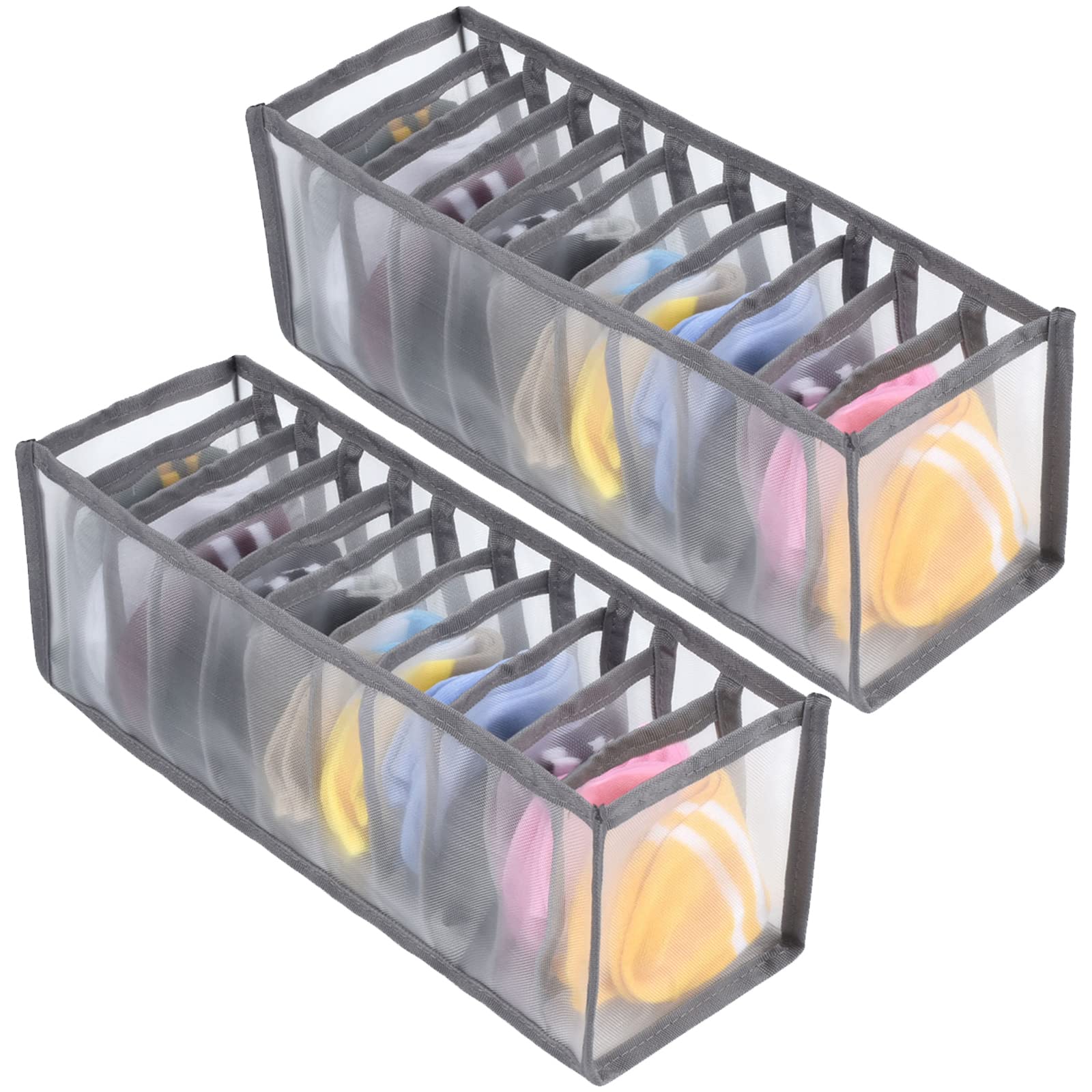 TIGARI Wardrobe Clothes Organizer, Draw Socks Organizer, Sock Drawer Organizer, Closet Organizers and Storage for Socks Underwea