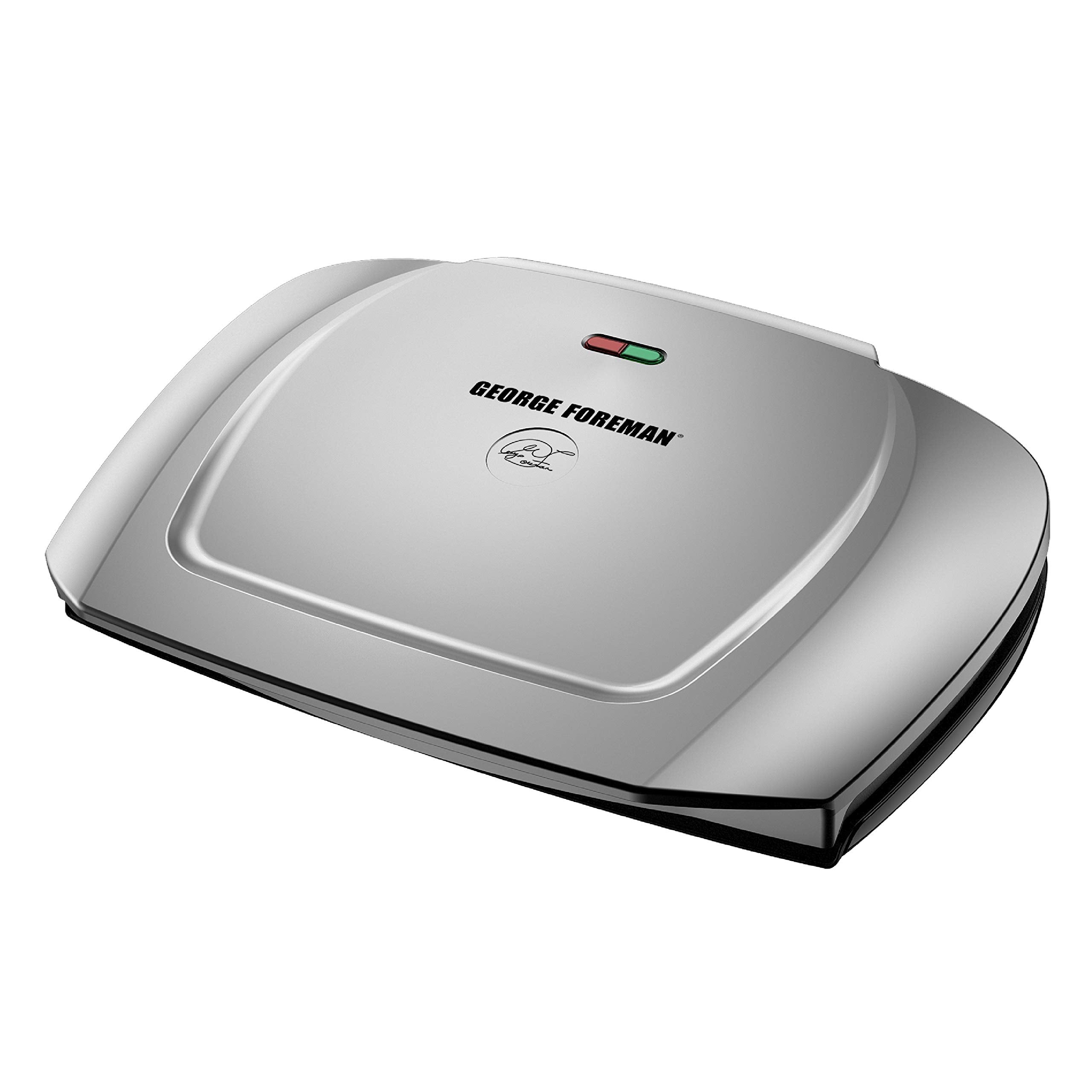 George Foreman 9Serving Basic Plate Electric Grill And Panini Press, 144Squareinch, Platinum, Gr2144P