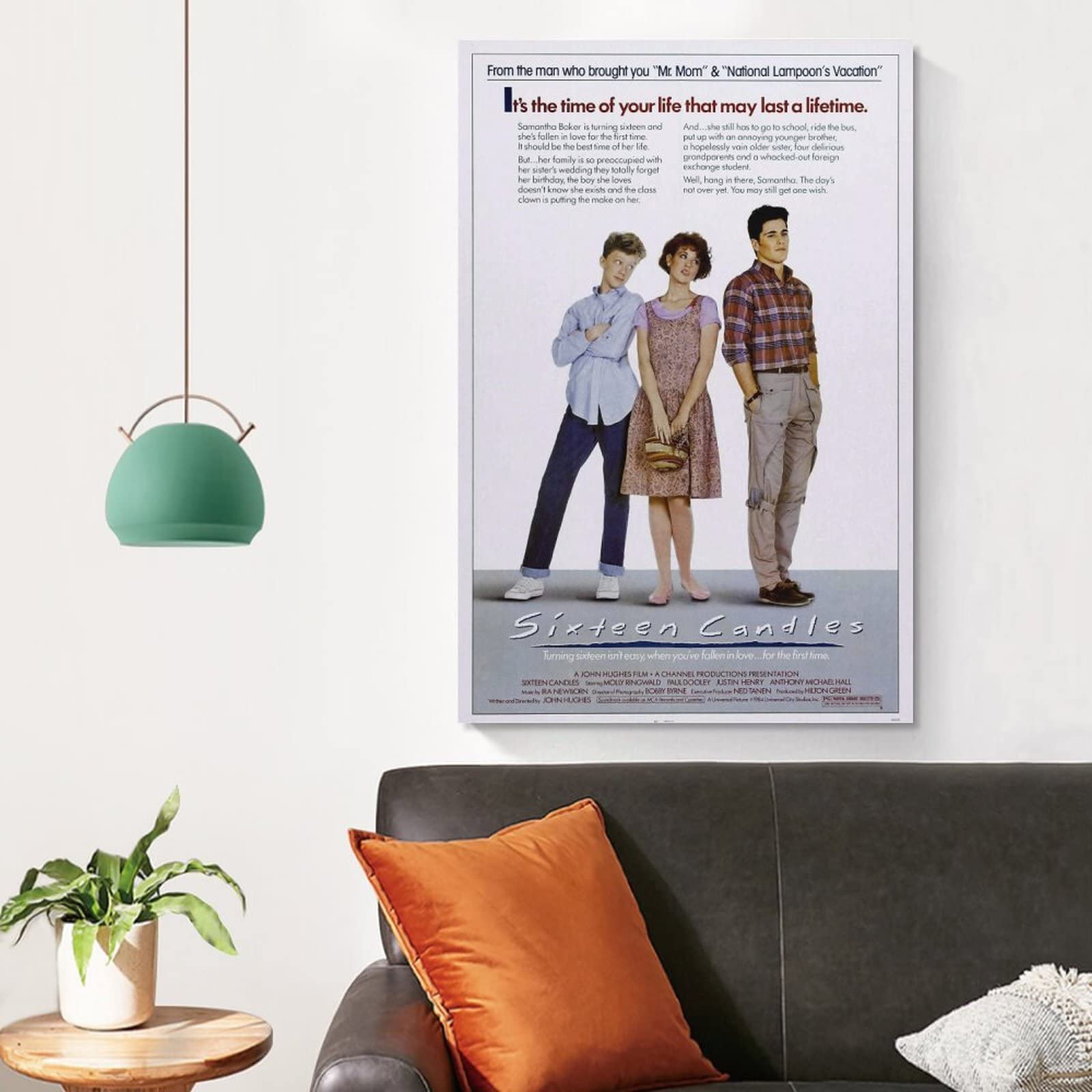 Sixteen Candles Movie Poster Canvas Art Poster And Wall Art Picture Print Modern Family Bedroom Decor Posters 12X18Inch(30X45Cm)