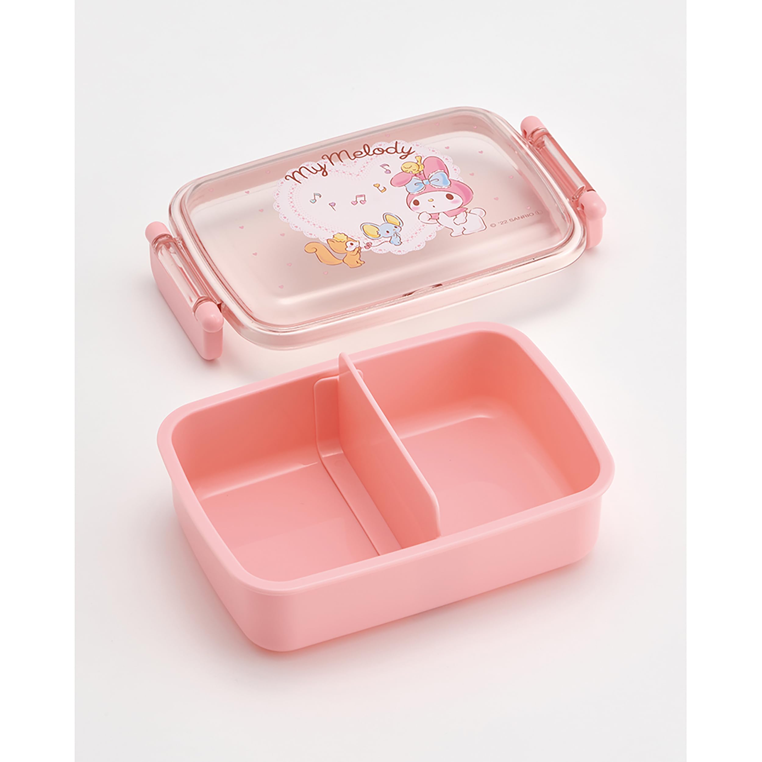 My Melody Bento Lunch Box (15.22Oz) - Cute Lunch Carrier With Secure 2-Point Locking Lid - Authentic Japanese Design - Durable,