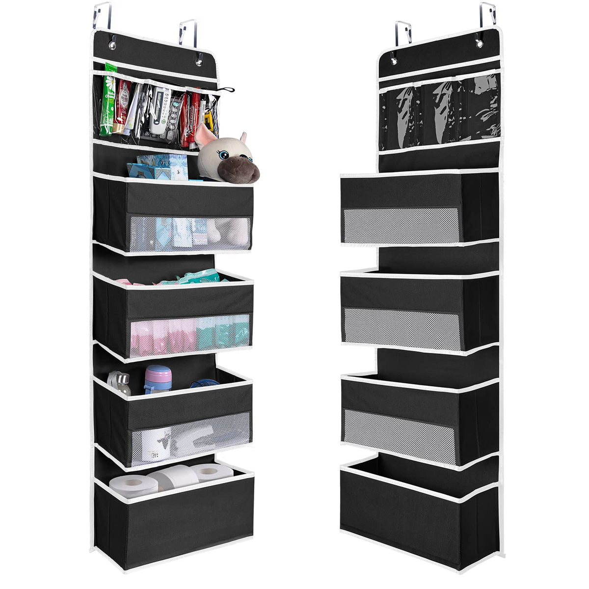 Nestidy Over The Door Organizer Storage, Wall Mount Hanging Organizer With 4 Large Capacity Pocket Organizers And 3 Small Pocket