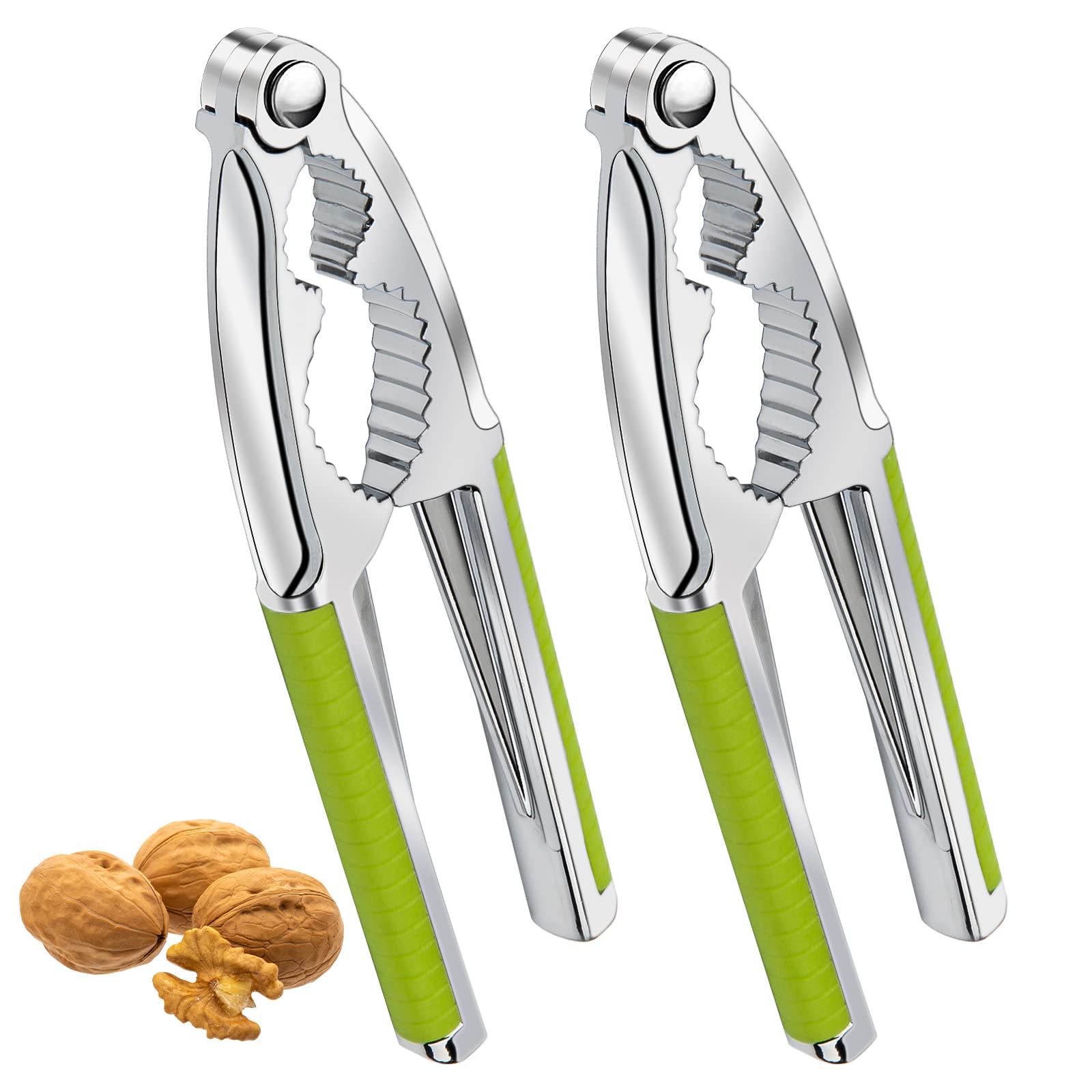 2 Pack Walnut Cracker Tools, Windspeed Heavy Duty Nut Crackers For Walnuts Pistachio Stainless Steel Walnut Cracker Opener Tool