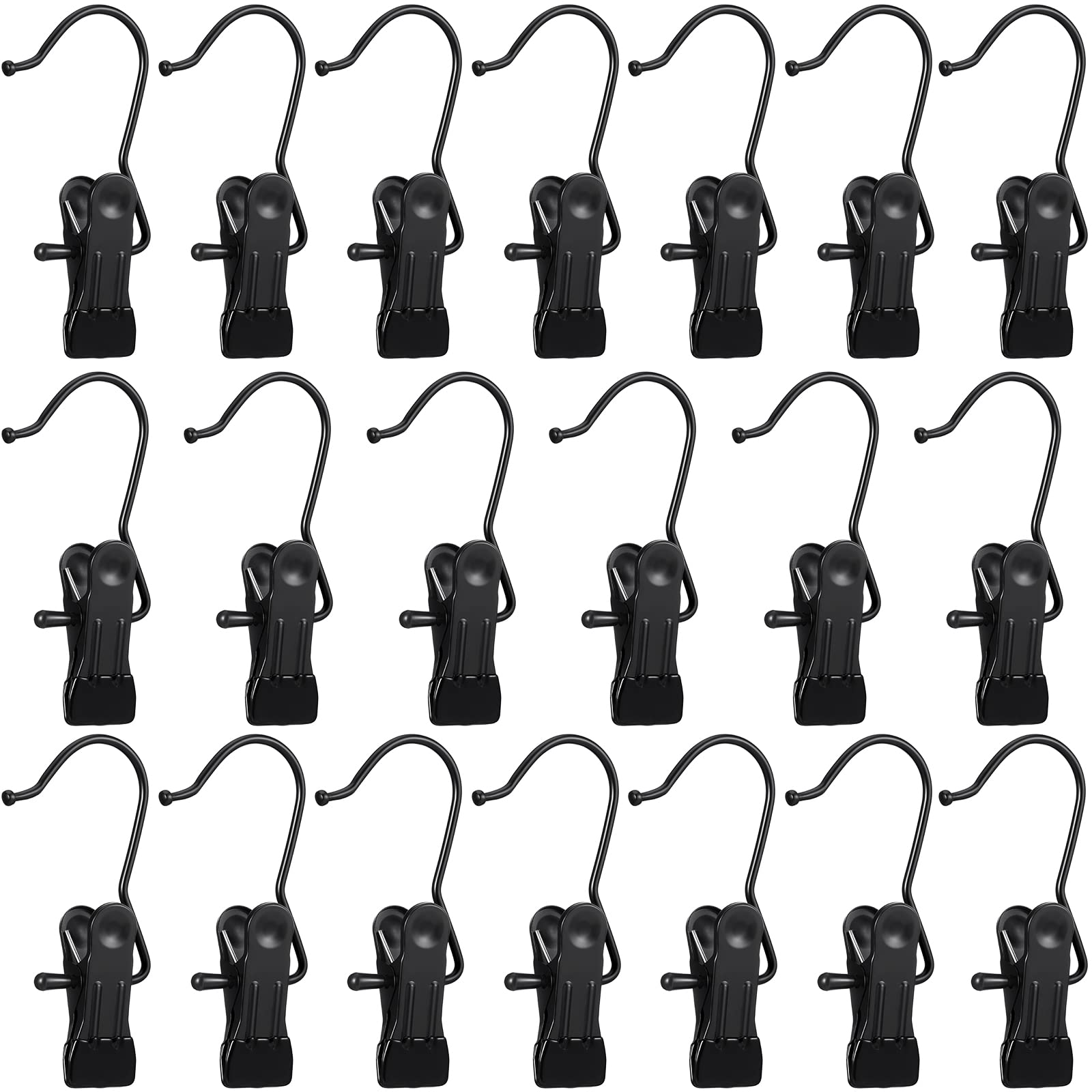 Hotop Boot Hanger For Closet, Laundry Hooks With Clips, Boot Holder, Hanging Clips, Portable Multifunctional Hangers Single Clip