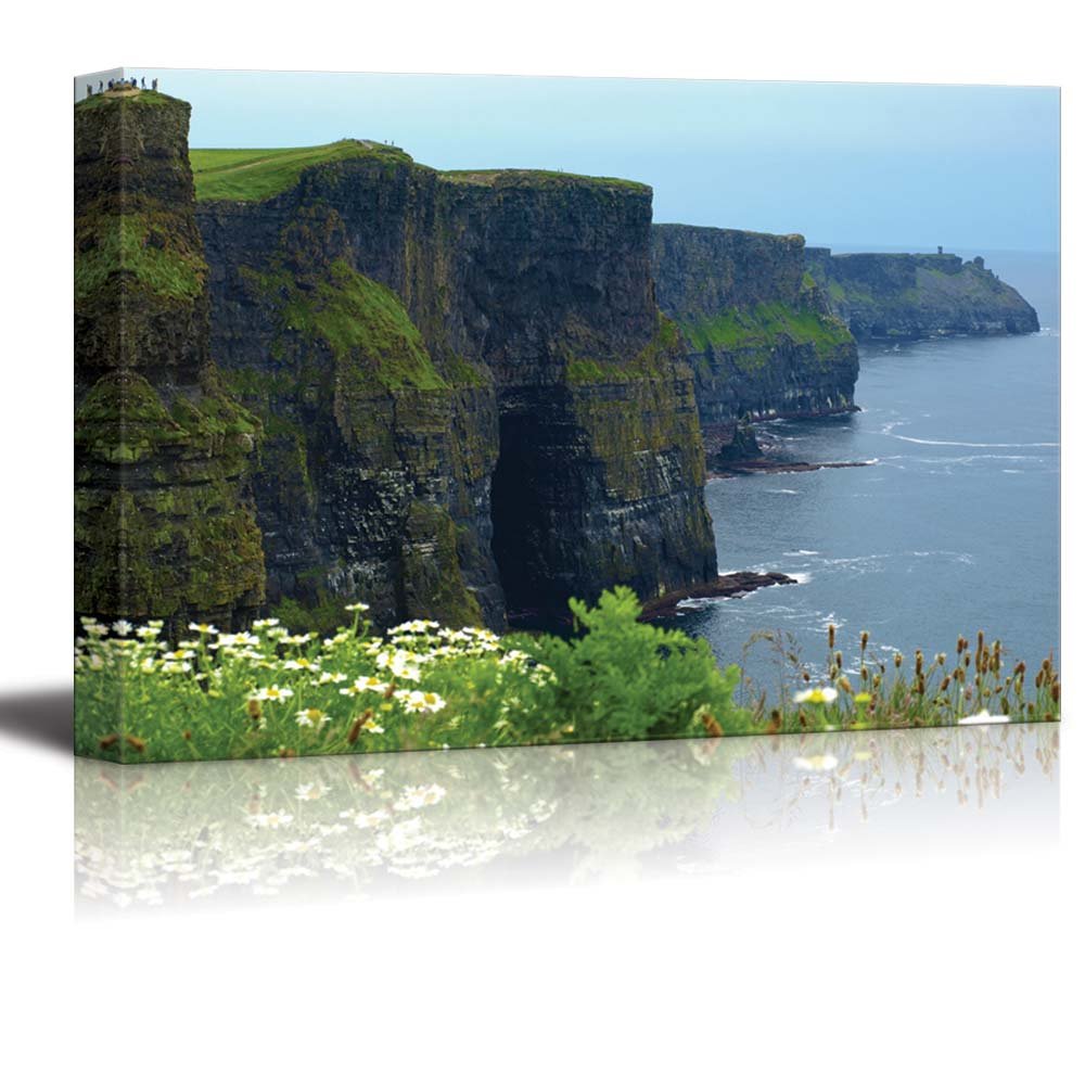 Canvas Prints Wall Art - Famous Cliffs Of Moher,Sunet Capture,West Of Ireland - 32'' X 48''
