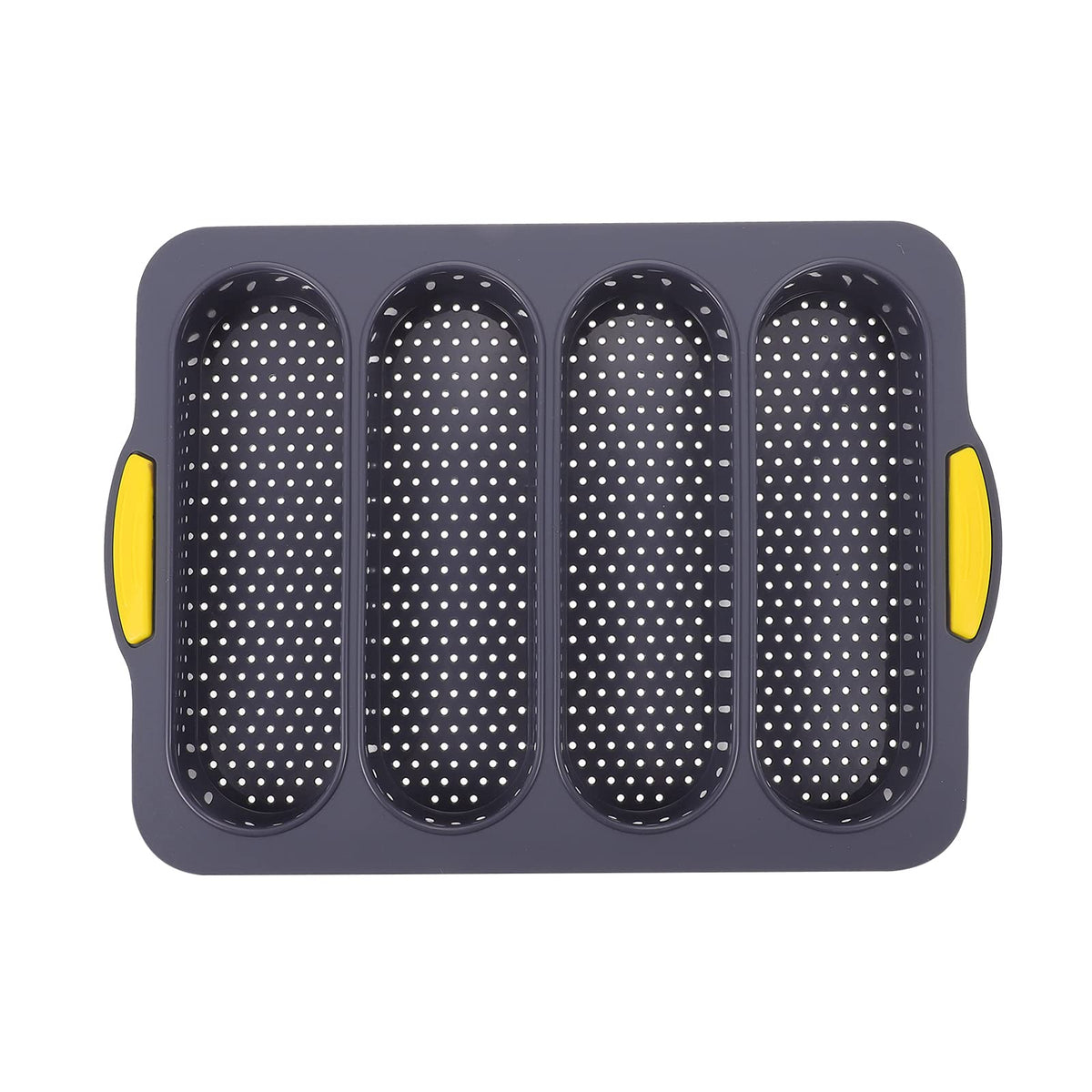 Silicone Baguette Pan 4 Wave Non Stick French Toast Bread Baking Tray Bake Mold Perforated Silicone Molds Loaf Pan Sandwich Baki