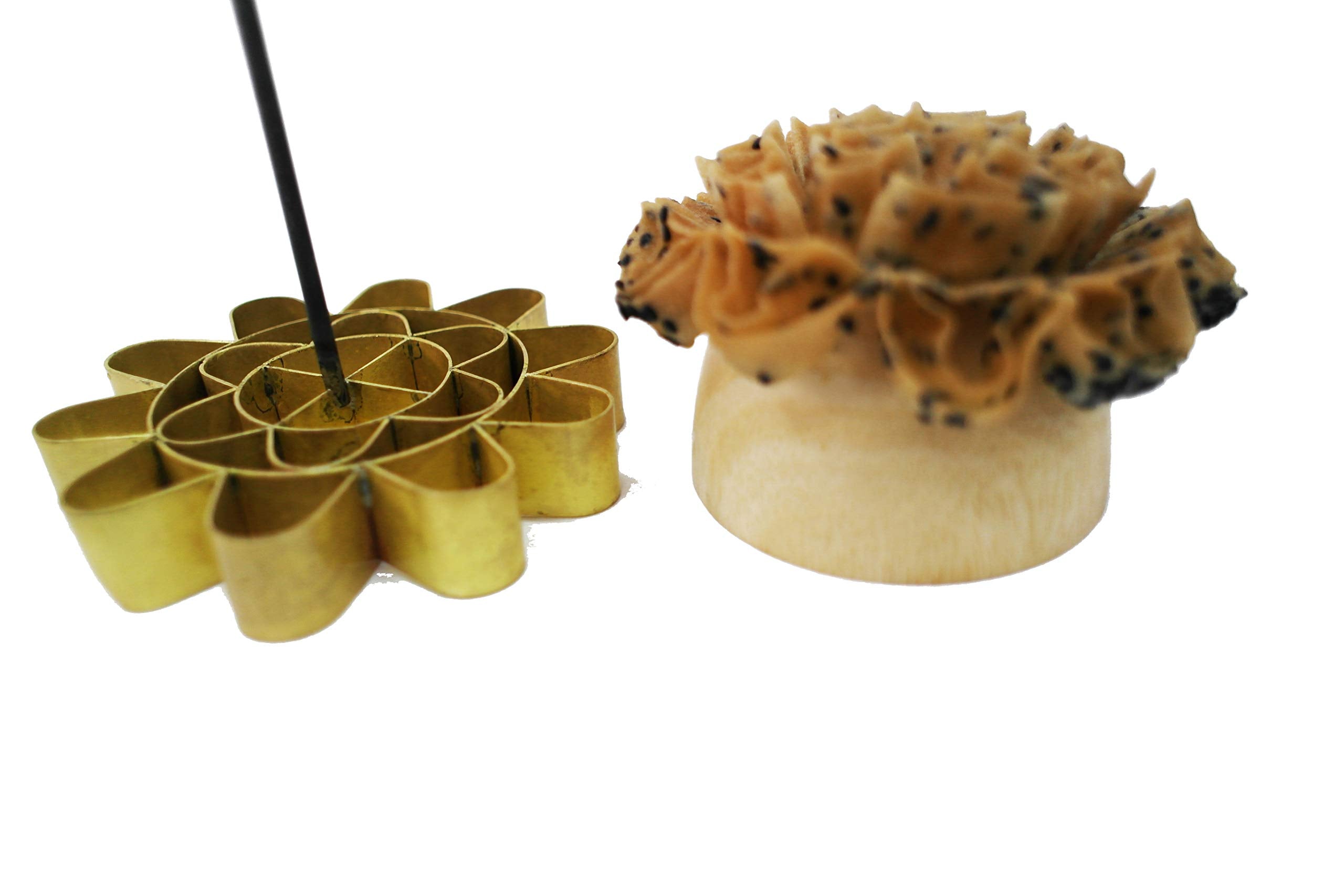Dok Jok 4 In. Cookie Bouquet Sunflower Crispy Biscuit Biggest Diameter 4 Inch Mould Brass Blossom Lotus Flowers Shaped Mold Make