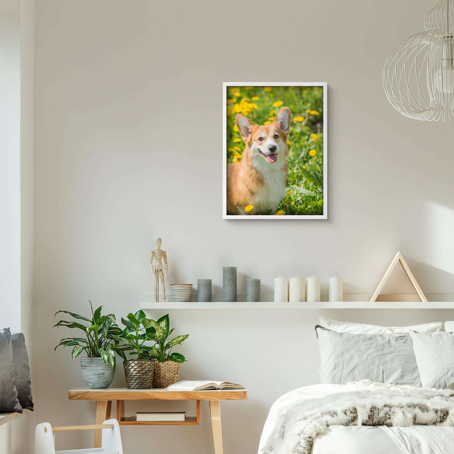 Nwt Custom Framed Poster Prints With Your Any Photos, Personalized Canvas Pictures For Wall To Print Framed - 12''X16'' White