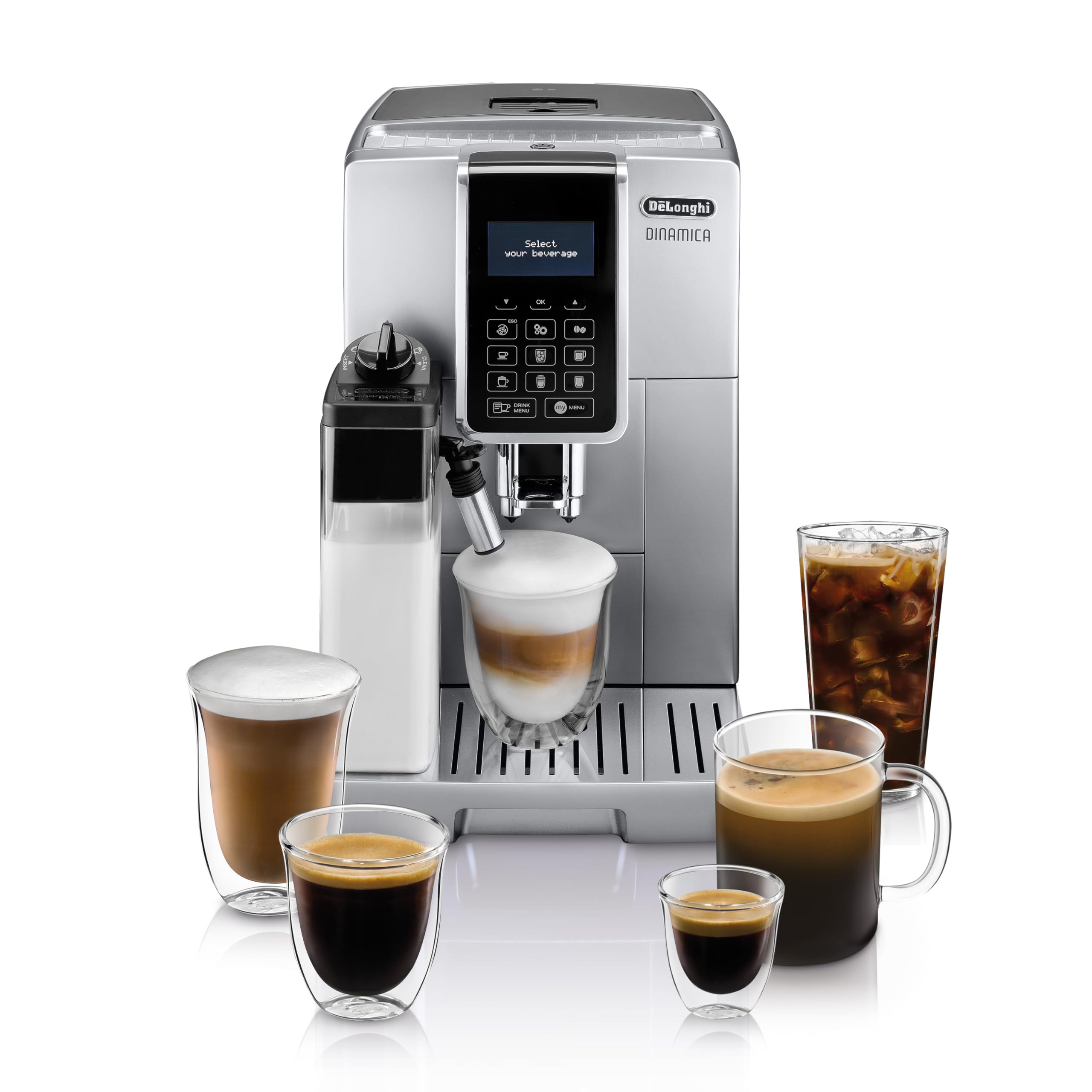 De'Longhi Ecam35075Si Dinamica With Lattecrema System And Lcd Display, Silver