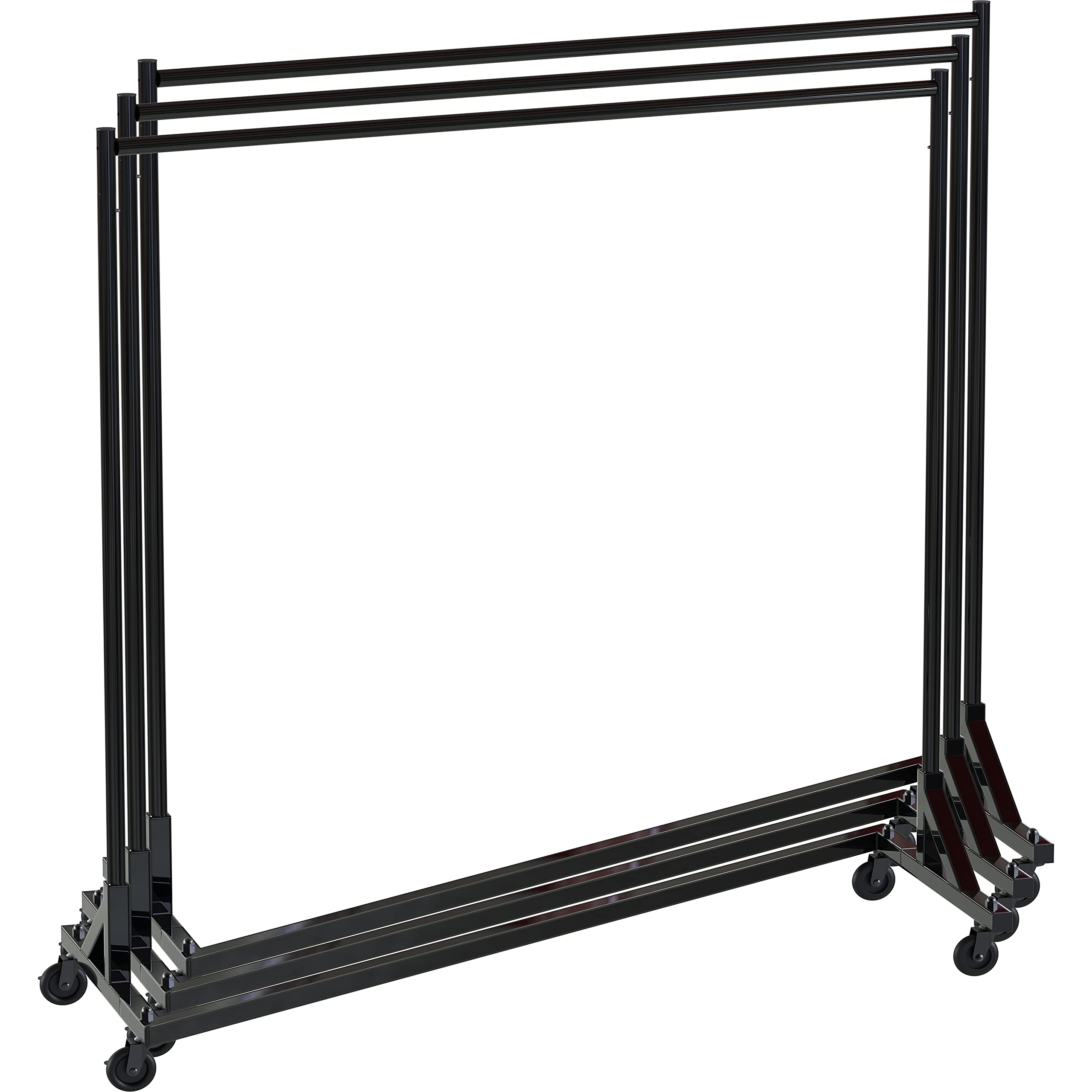 Simple Houseware Commercial Z Base Garment Rack, Black