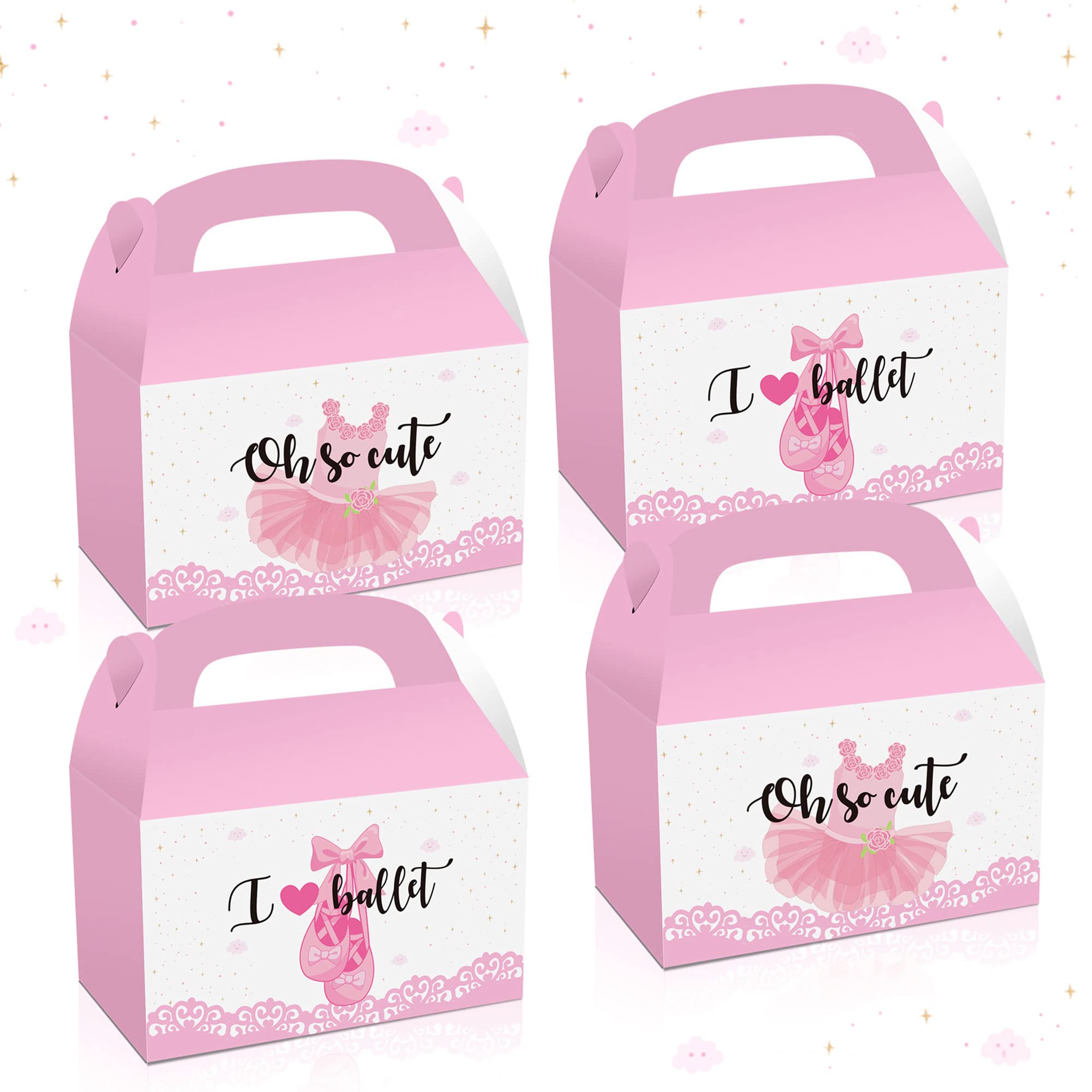 12 Pcs Ballerina Party Supplies Ballerina Party Favor Boxes Ballerina Party Favor Bags Ballerina Party Goodie Bags Ballerina Par