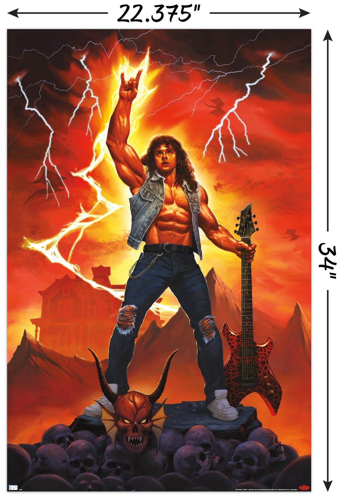 Trends International Netflix Stranger Things: Season 4 - Rock On Wall Poster, 22.37'' X 34.00'', Poster & Clip Bundle