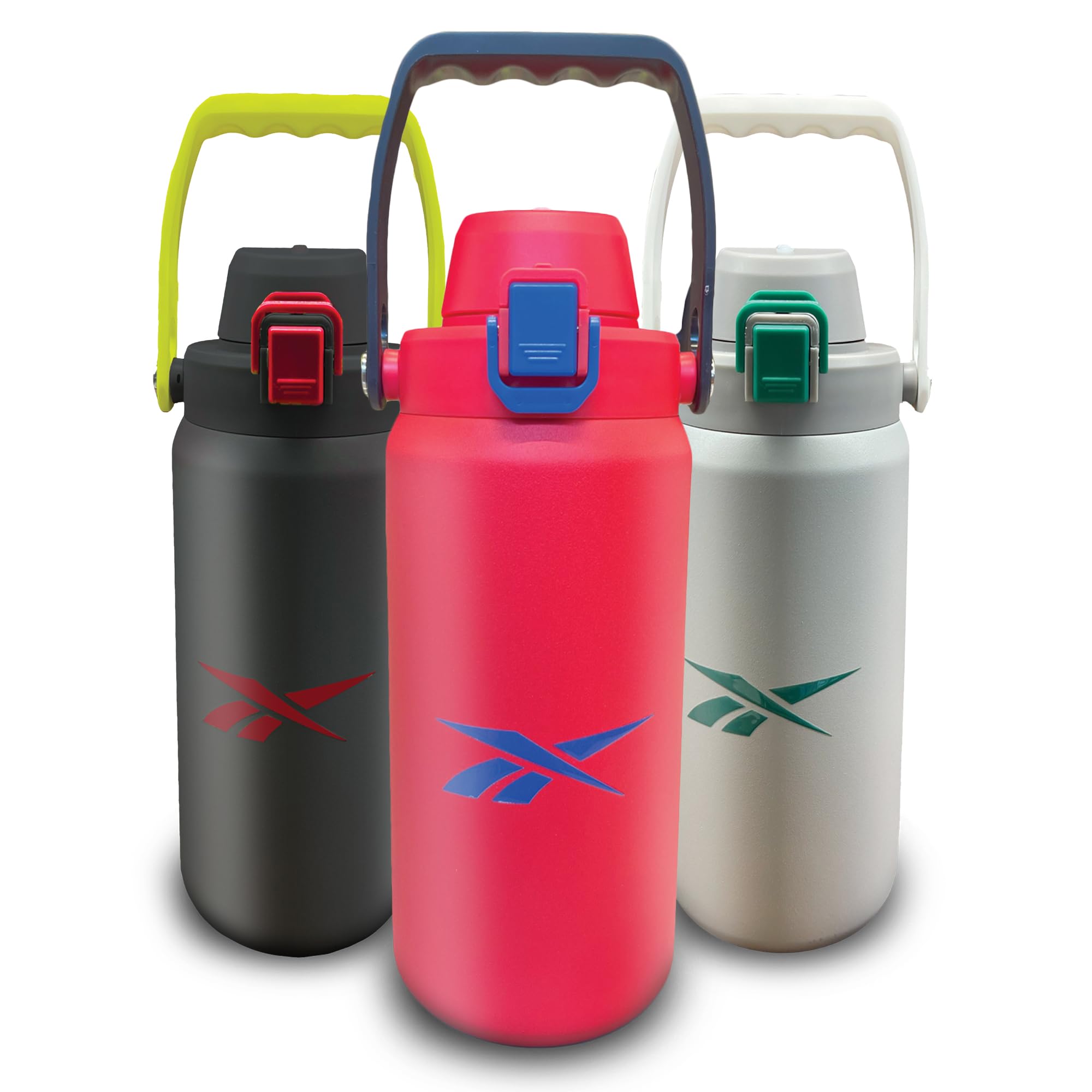 Reebok Stainless Steel Sports Wide Mouth Water Bottle | Double Wall Insulated to keep Beverages Hot & Cold, Spill Proof, BPA Fre