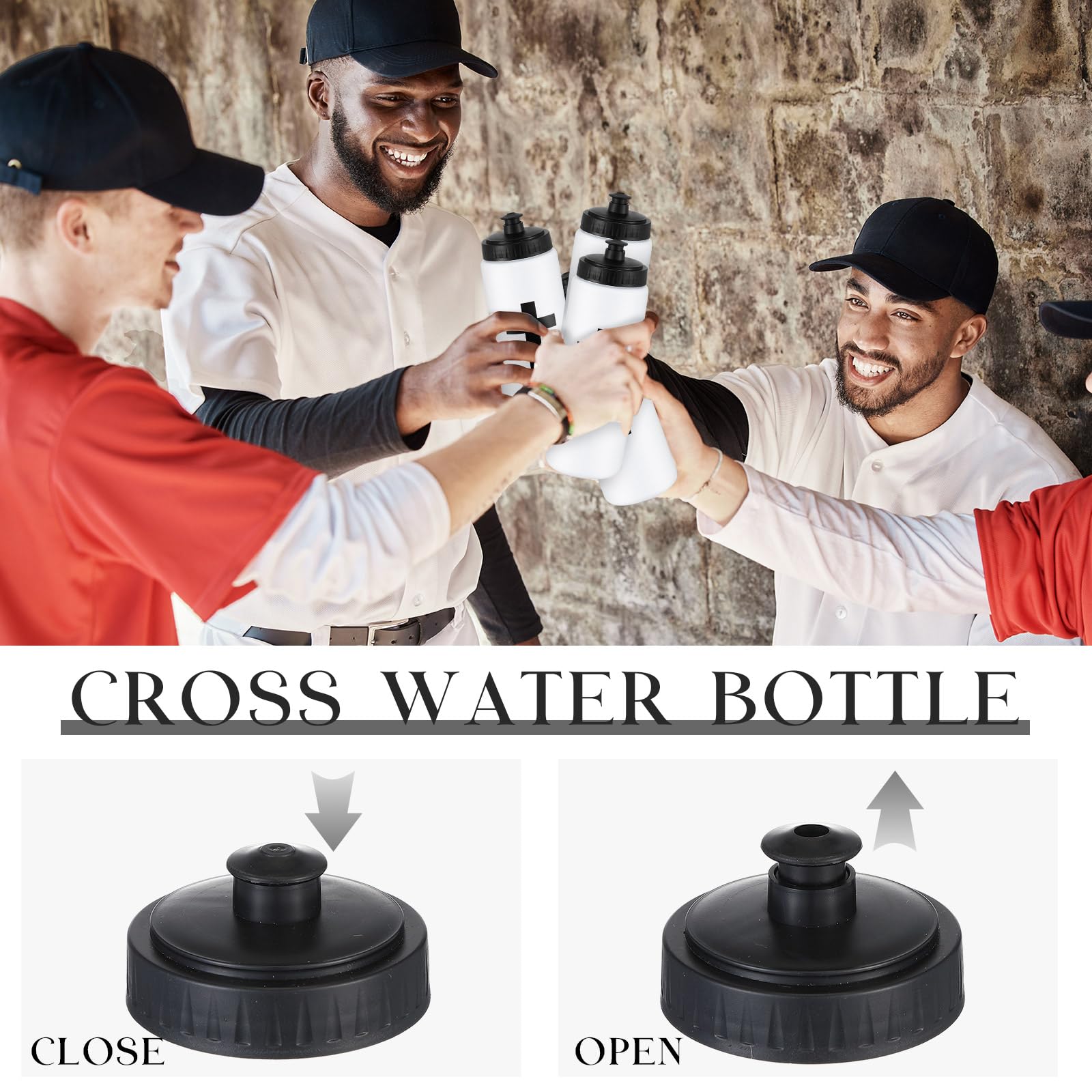 Honeydak Cross Water Bottle Christian Gifts for Women Religious Squeeze Water Cup 20 oz Sports Bottle with Pull Top Lid Birthday