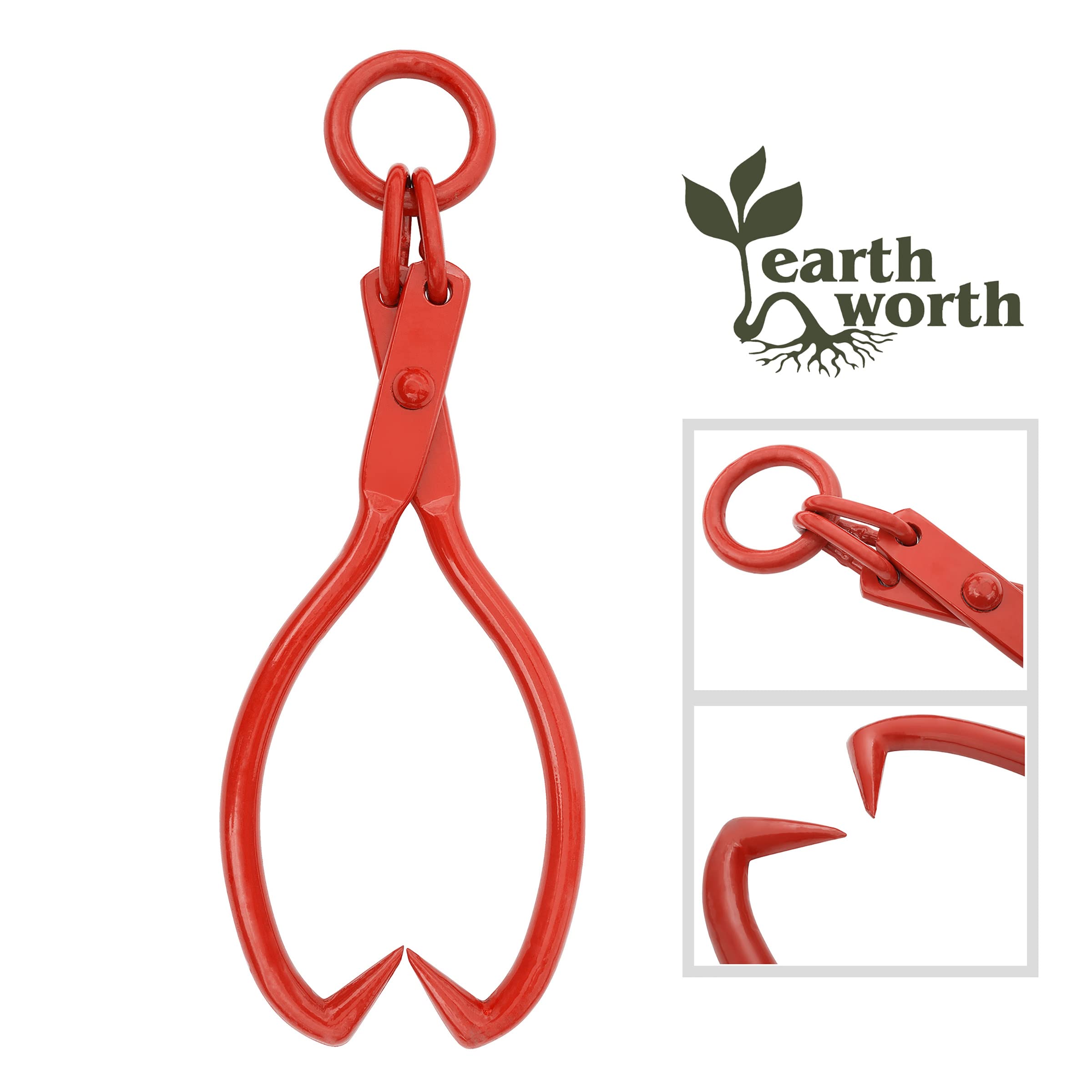 Earth Worth Hwd630018 1916 Skidding 32 Inch Tongs, Red