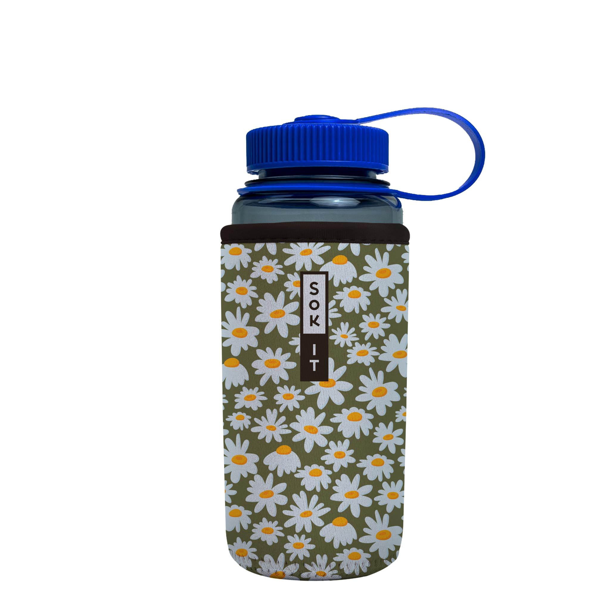 Sok It BotlSok Water Bottle Sleeve Insulated Neoprene Cover (Chamomile China, Fits 16oz CamelBak or Nalgene)