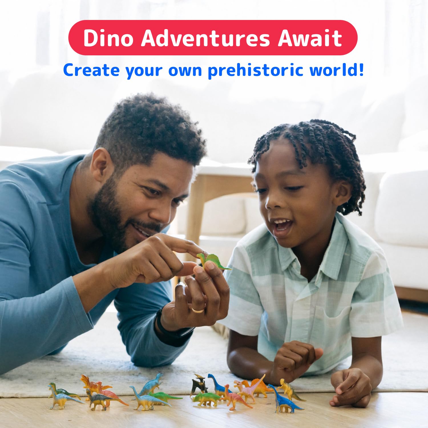 PREXTEX Mini Dinosaur Figure Toys Box (72 Count)  Best for Dinosaur Party Favors Cake Toppers Easter Eggs Filler  Plastic Dinosaurs  Dinosaur Cupcake Toppers  Small Dinosaur Toys  Cupcake Toppers