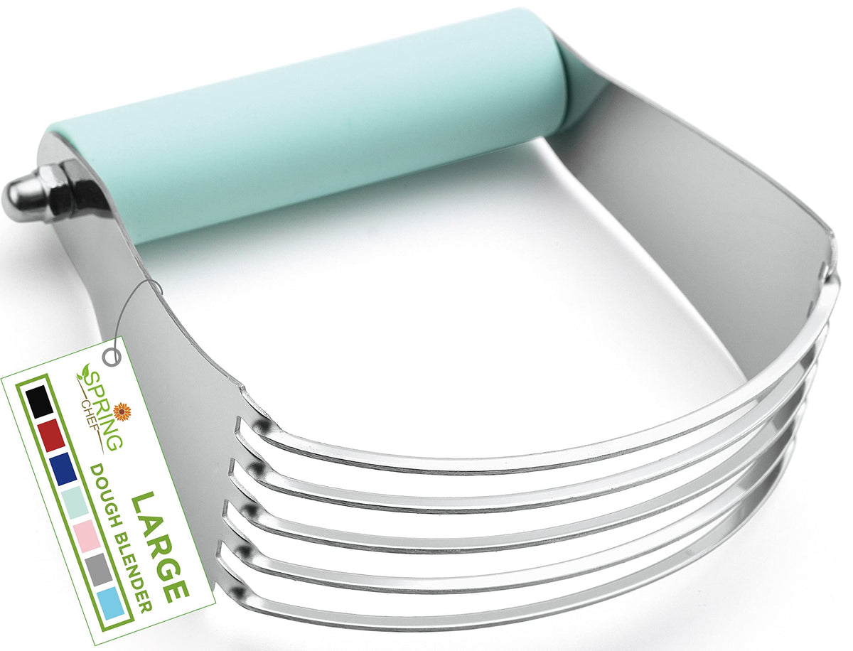 Spring Chef Large Dough Blender For Baking, Professional Dough Cutter Tool, Stainless Steel Puff Pastry Cutter Tool with Sharp B