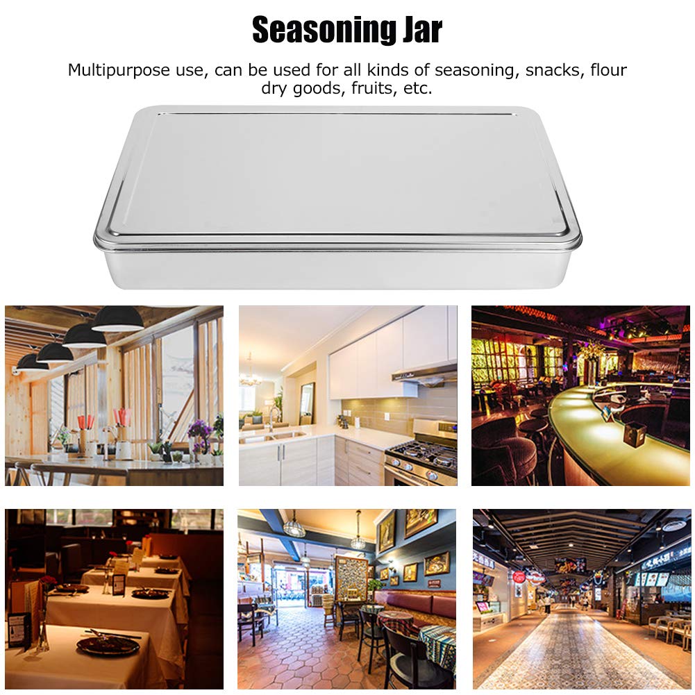 Seasoning Container Set Condiment Jars 8 Grids Stainless Steel Spice Salt Sugar Storage Organizers Box Kitchen Utensils