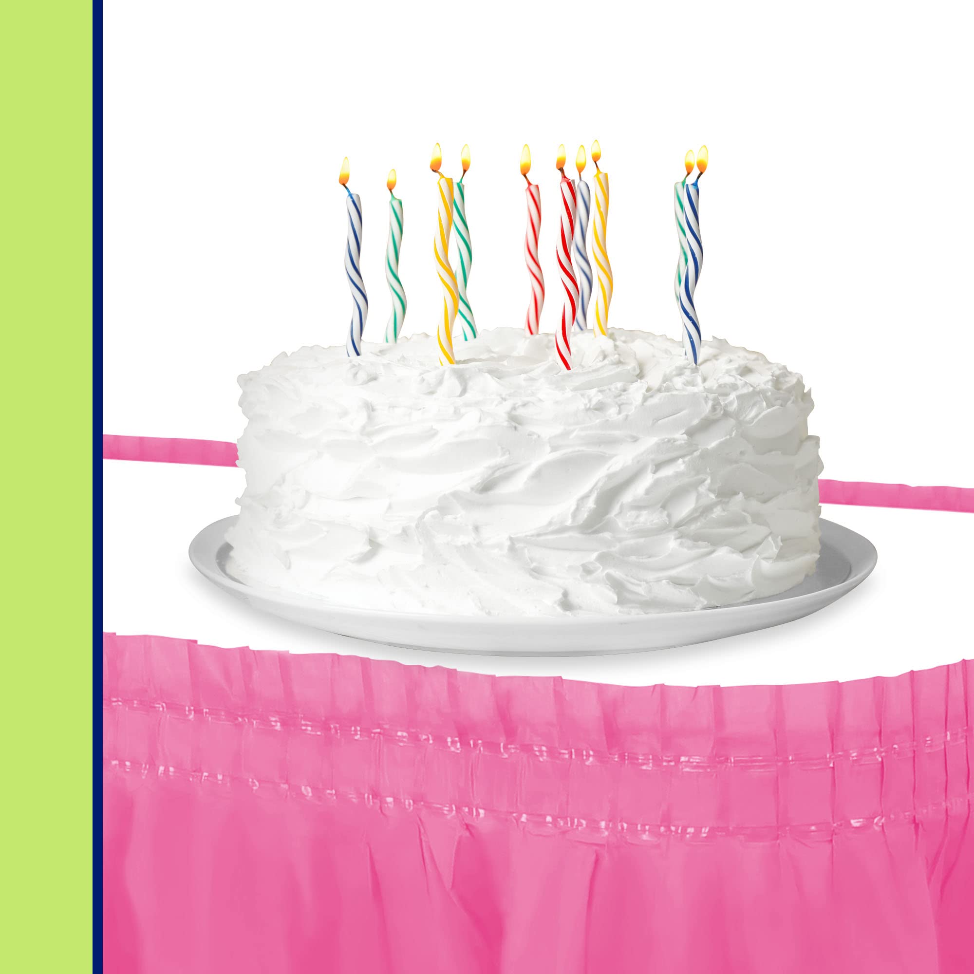 Party Dimensions Plastic Table Skirt, 29-Inches By 14-Feet - Hot Pink - 1 Pack