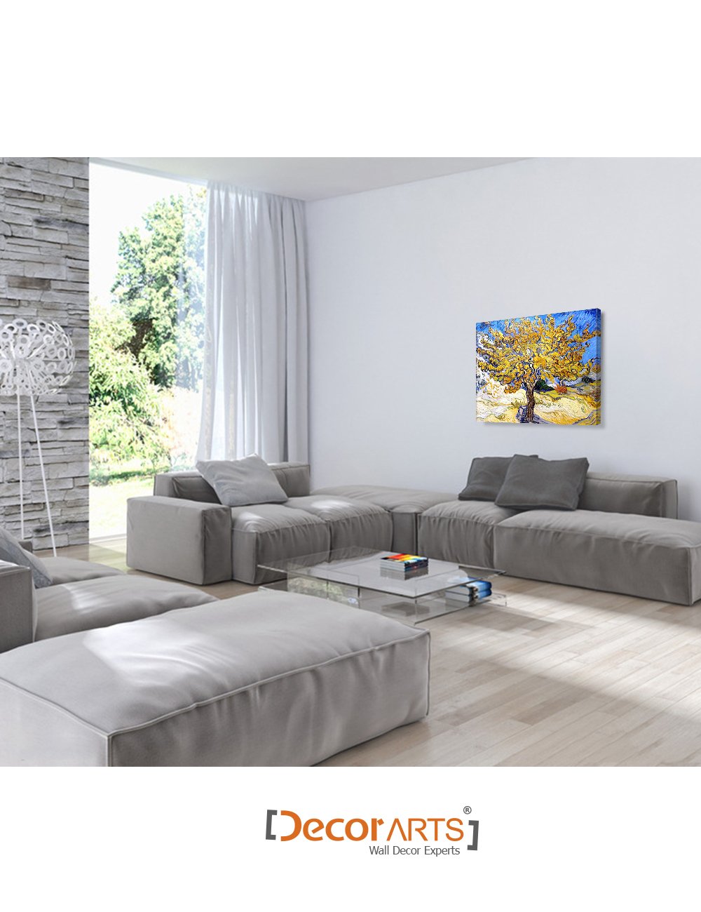 Decorarts - The Mulberry Tree By Vincent Van Gogh. Oil Painting Reproduction. Giclee Print On Canvas. Ready To Hang Wall Art For