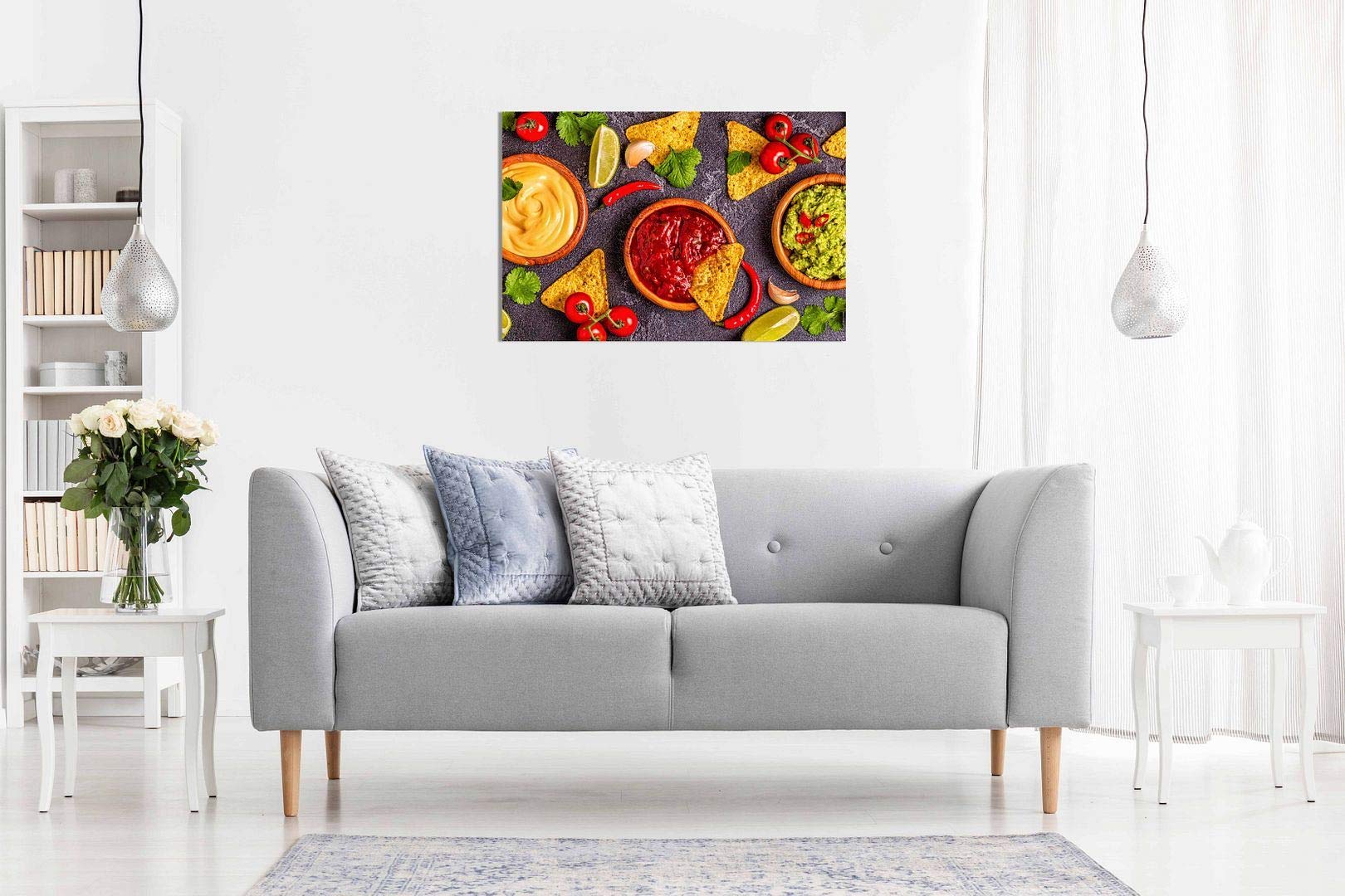 Mexican Restaurant Food Canvas Wall Art Picture Print Home Decor (12X8In)
