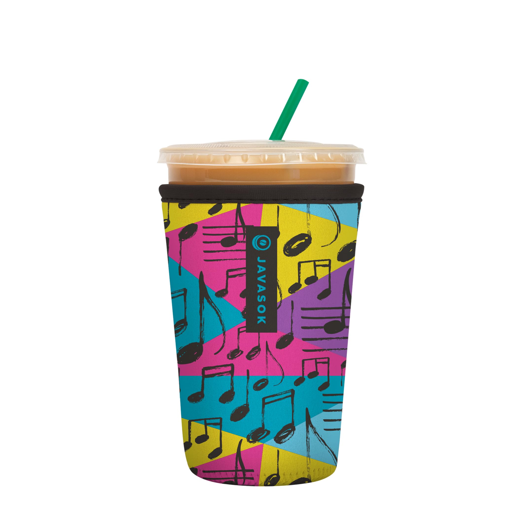 Sok It Java Sok Iced Coffee & Cold Soda Insulated Neoprene Cup Sleeve (Music to My Ears, Medium: 22-28oz)