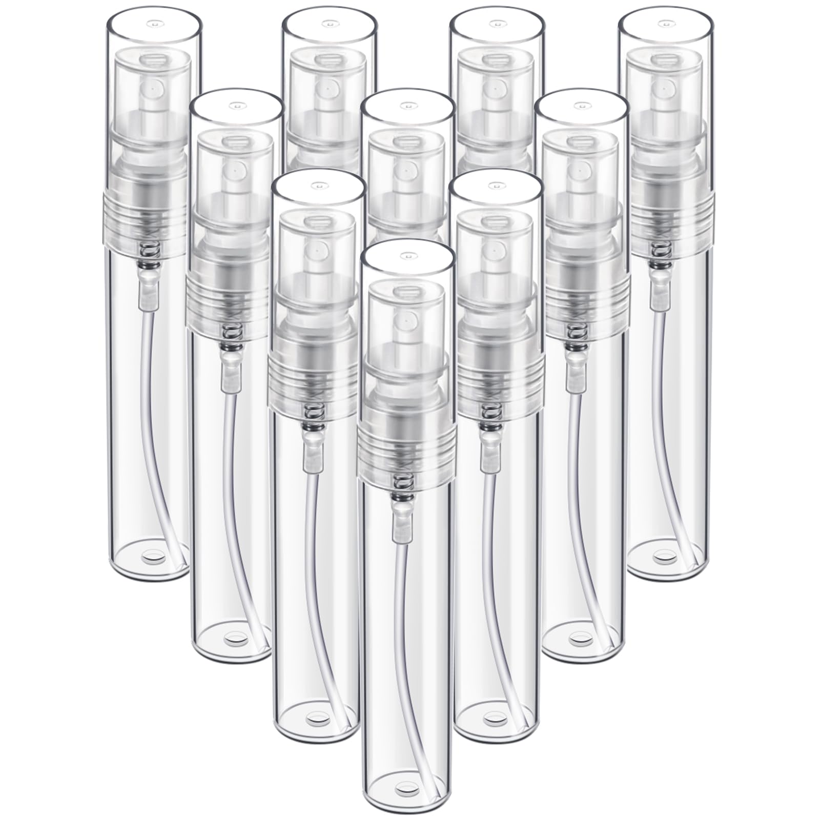 Fandamei Mini Spray Bottle, Fine Mist Refillable Perfume Atomizer, Small Empty Sample Containers, Plastic Portable Travel Bottle