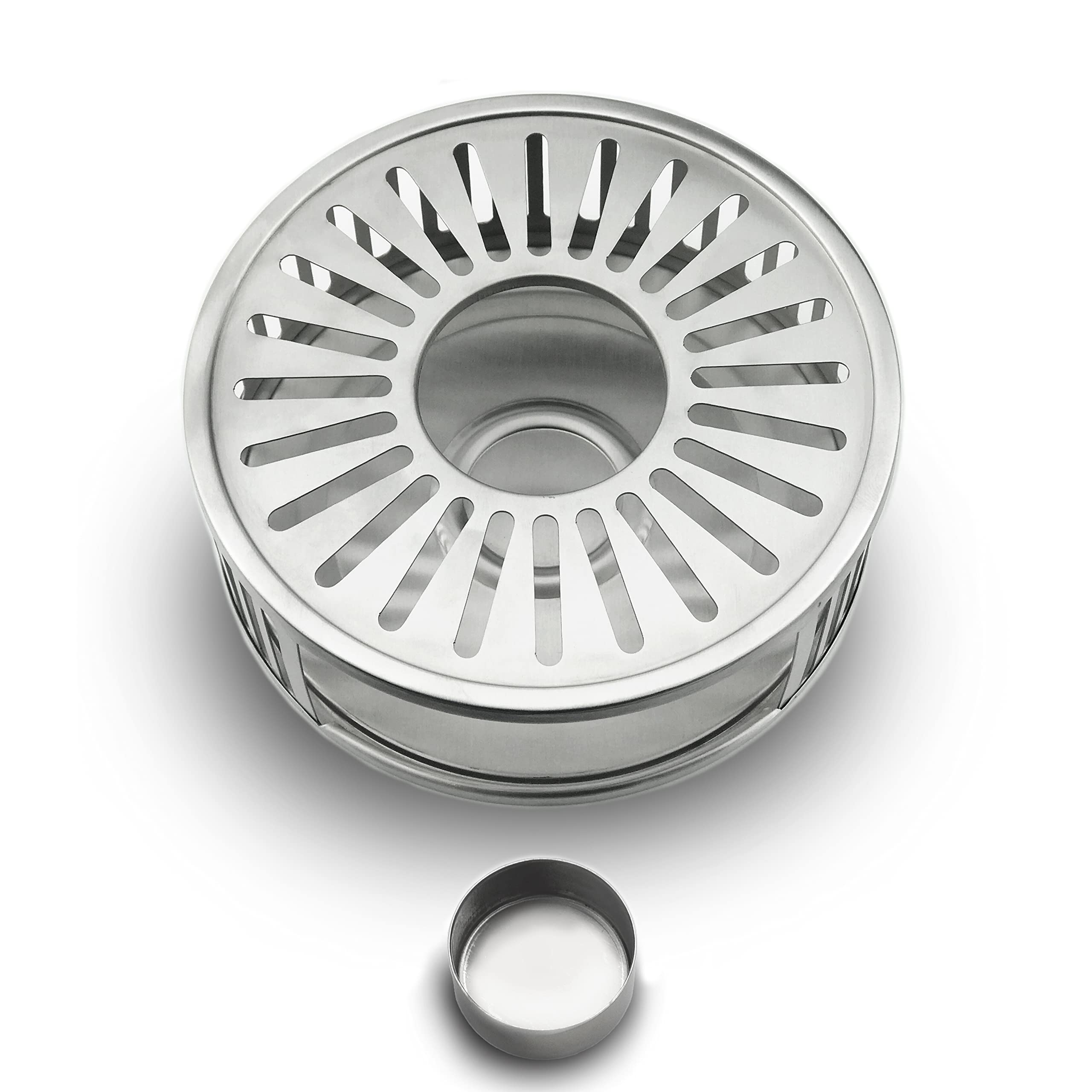 Creano White Design Stainless Steel Teapot Warmer with Tea Light Holder - Stable Rattles Not - Rechaud Suitable for All Teapots
